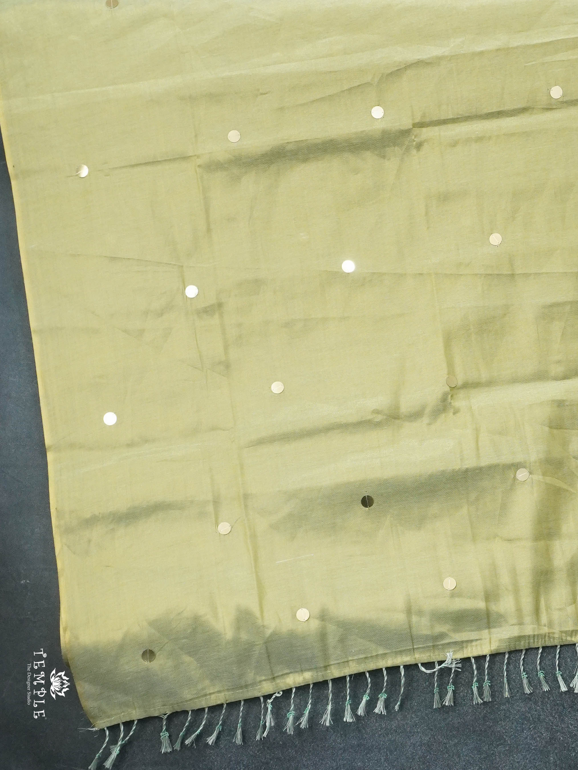 Khadi Cotton Saree With Tissue Finish | TTDS3055