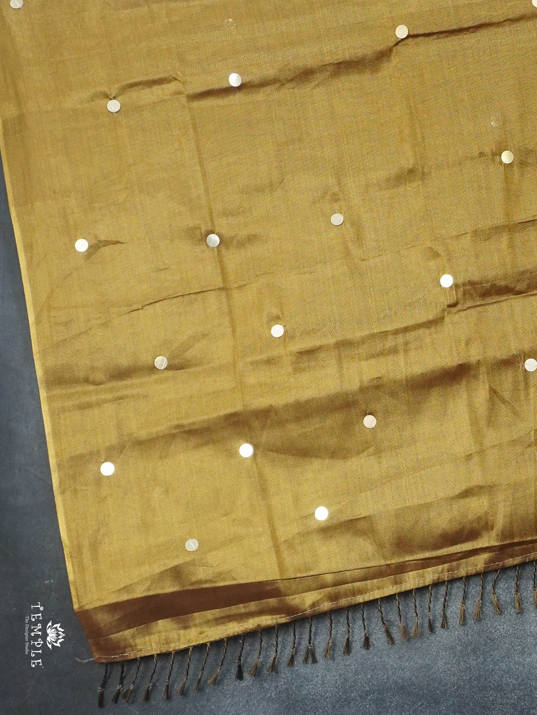 Khadi Cotton Saree With Tissue Finish | TTDS3055