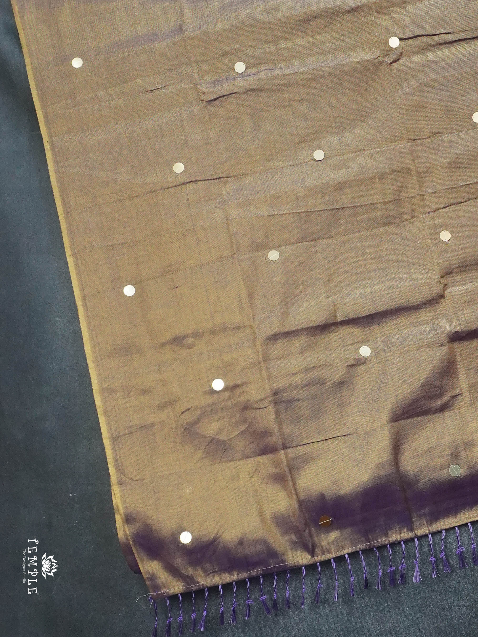 Khadi Cotton Saree With Tissue Finish | TTDS3055