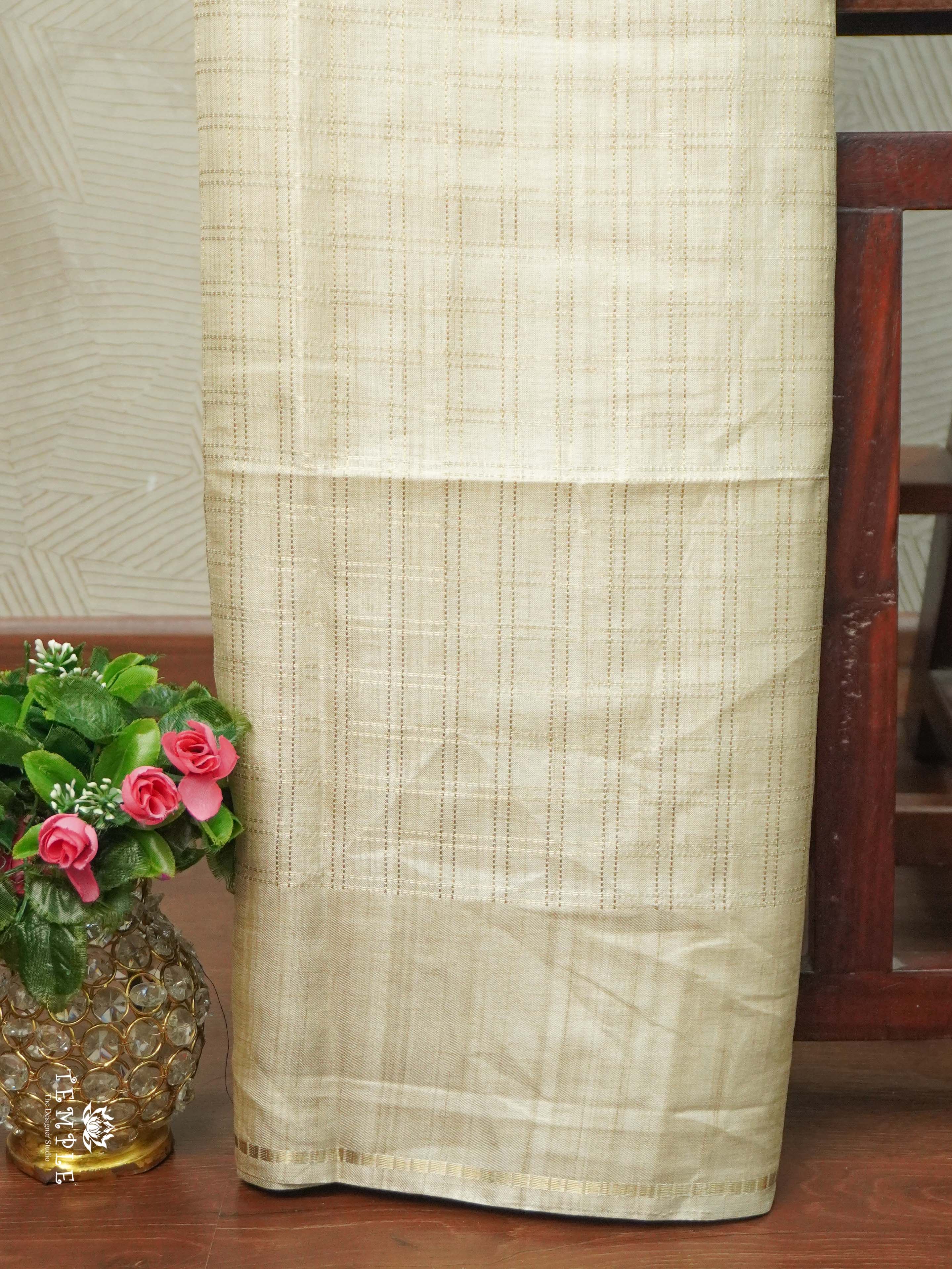 Handloom Silk Saree(Chikku colour) | TTDS2578