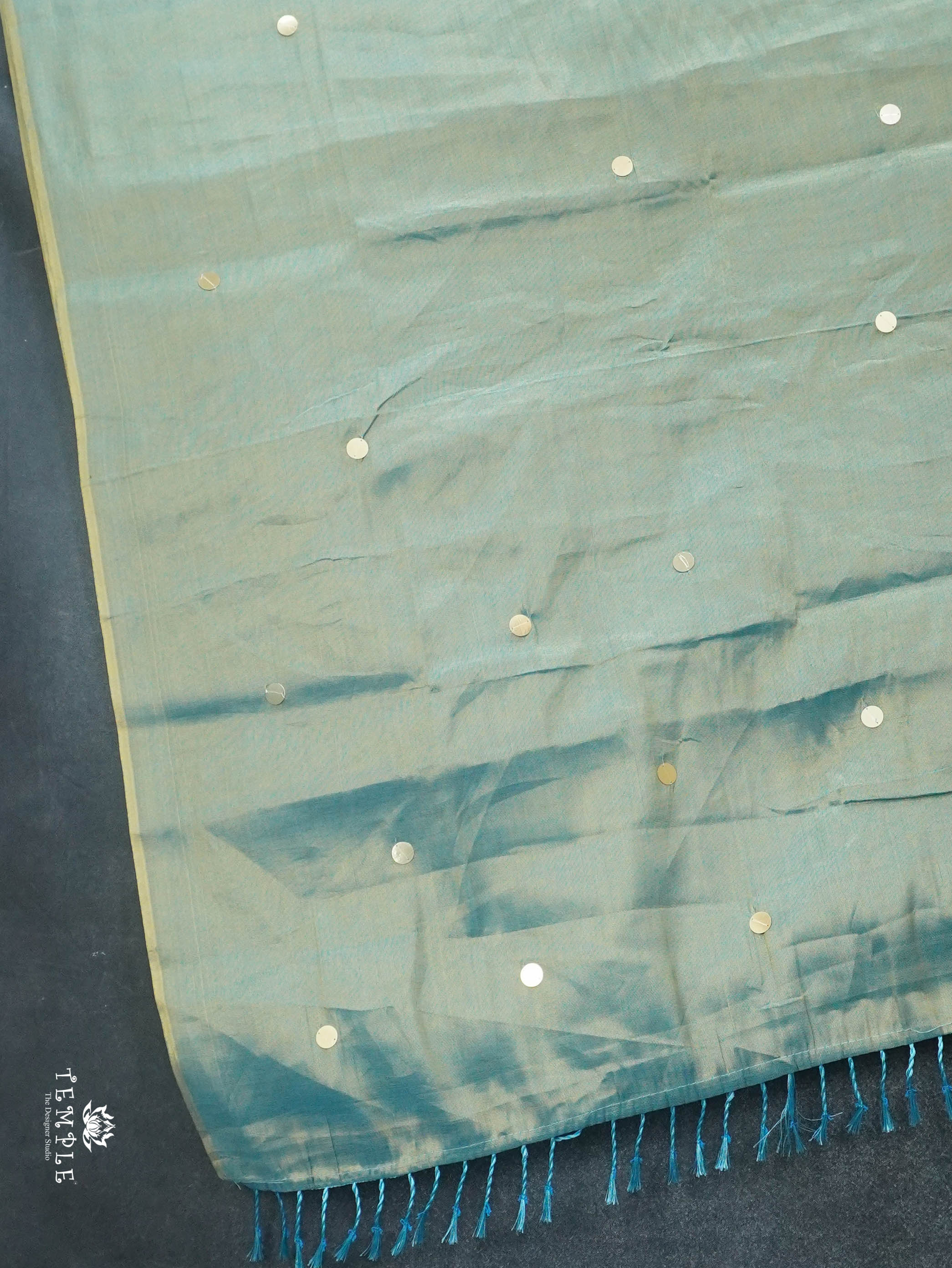 Khadi Cotton Saree With Tissue Finish | TTDS3055