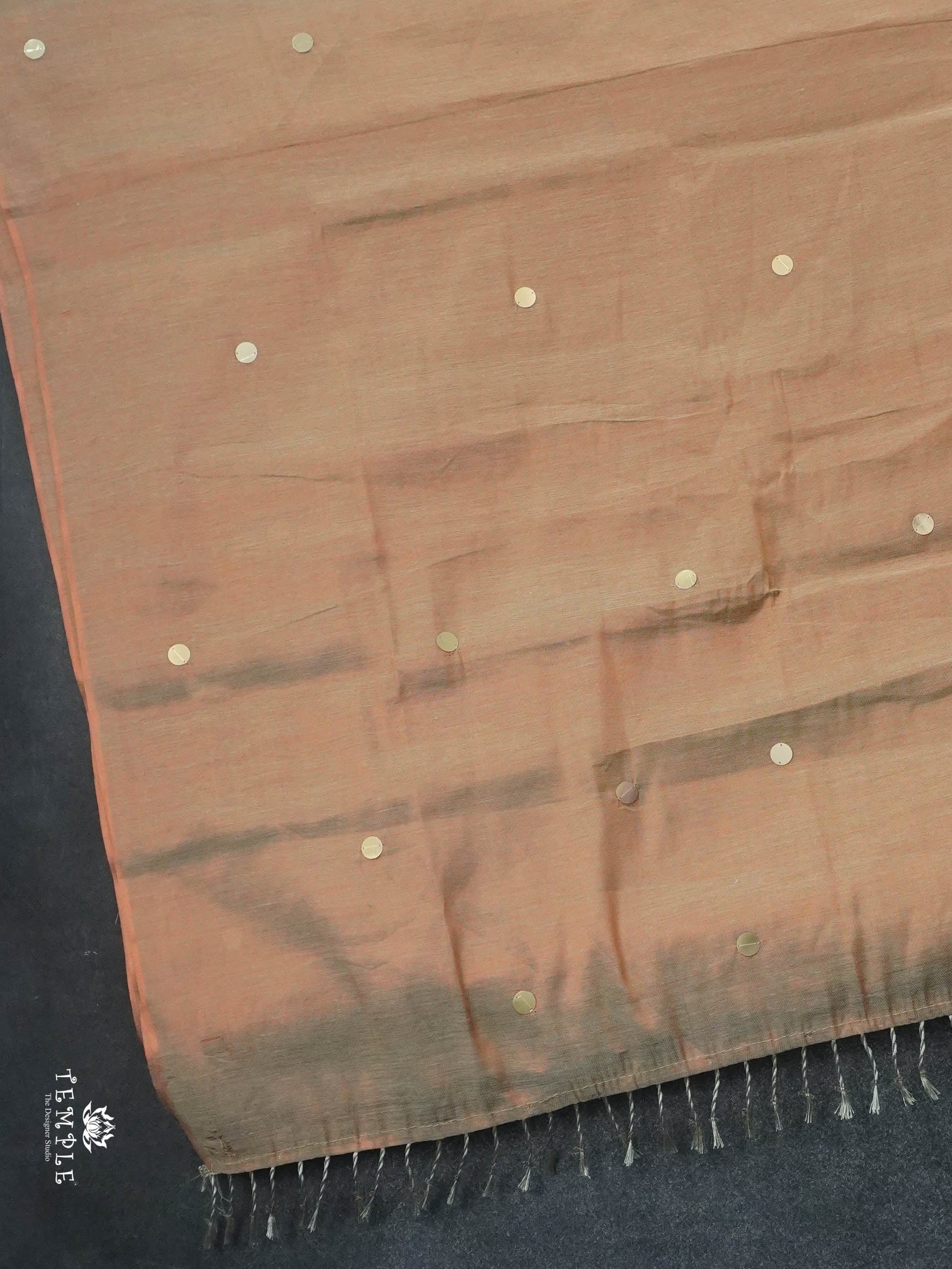 Khadi Cotton Saree With Tissue Finish | TTDS3055