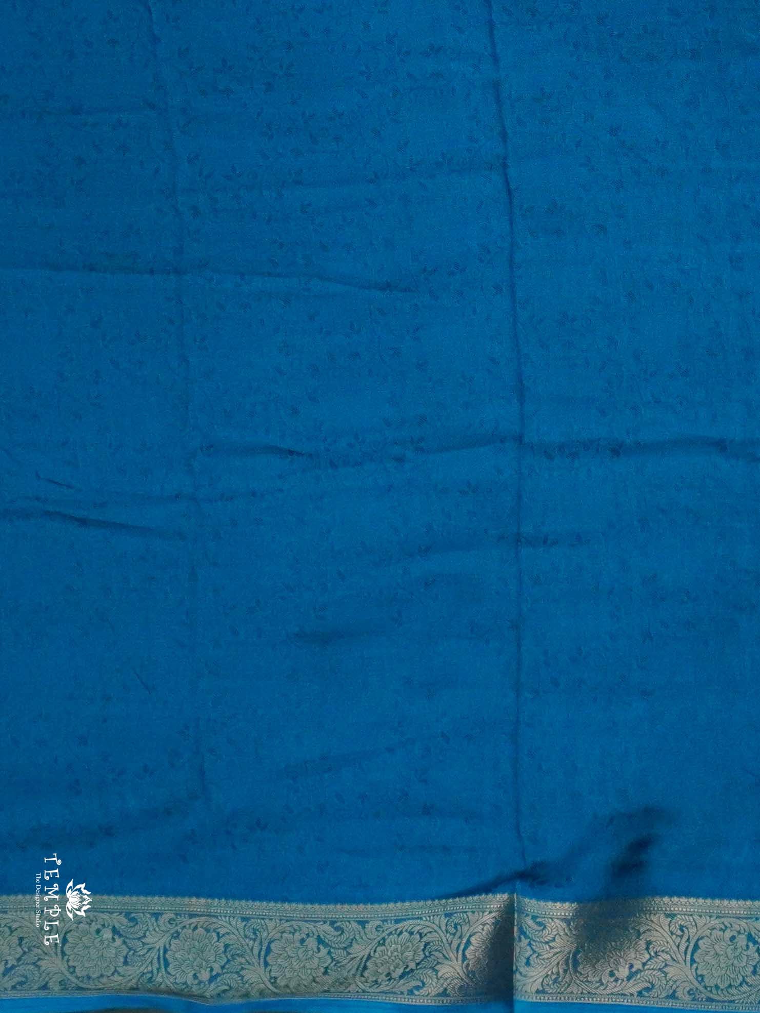 Stripe Printed Crepe Silk Saree | TTDS2588