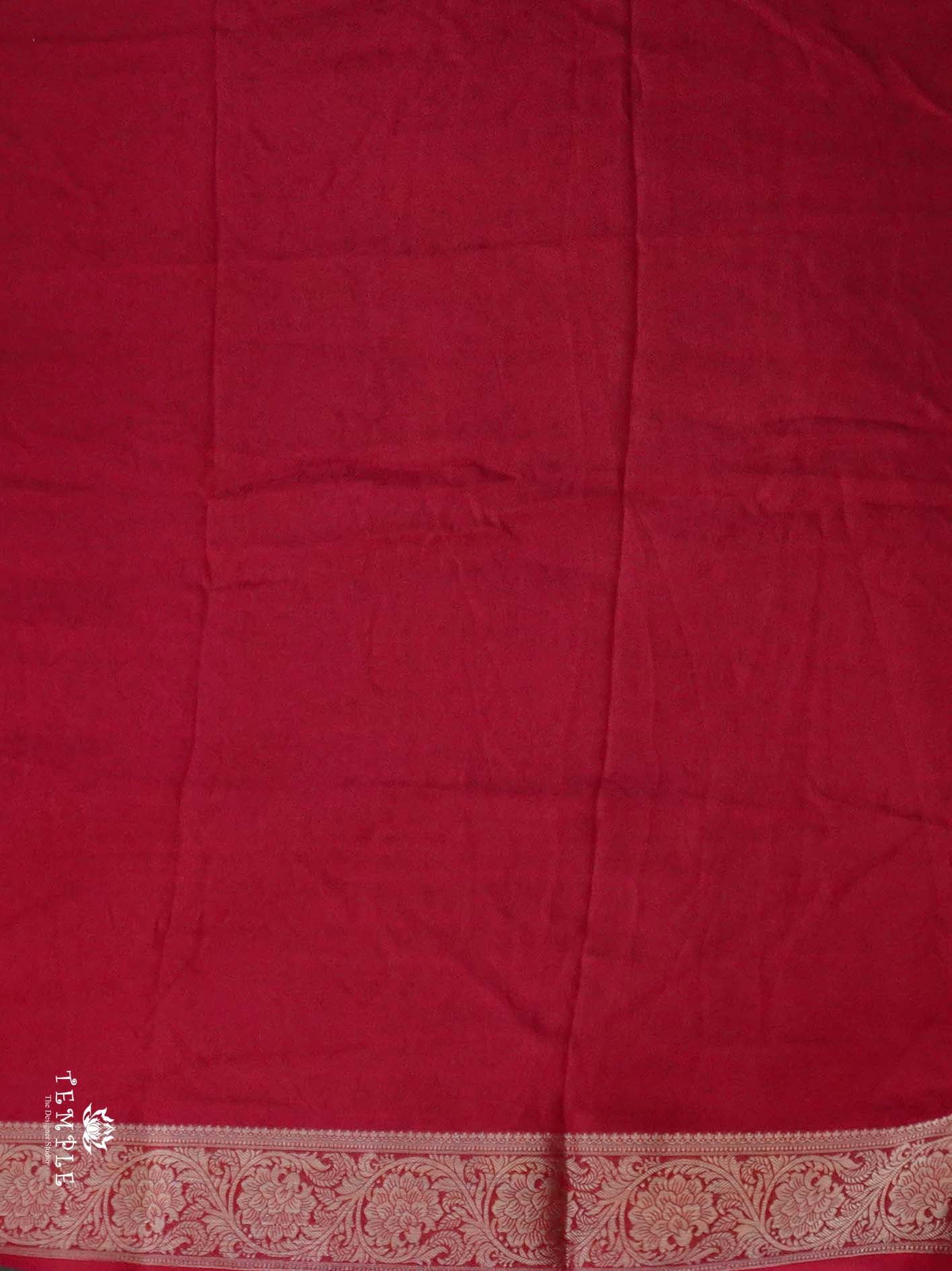 Stripe Printed Crepe Silk Saree | TTDS2588.