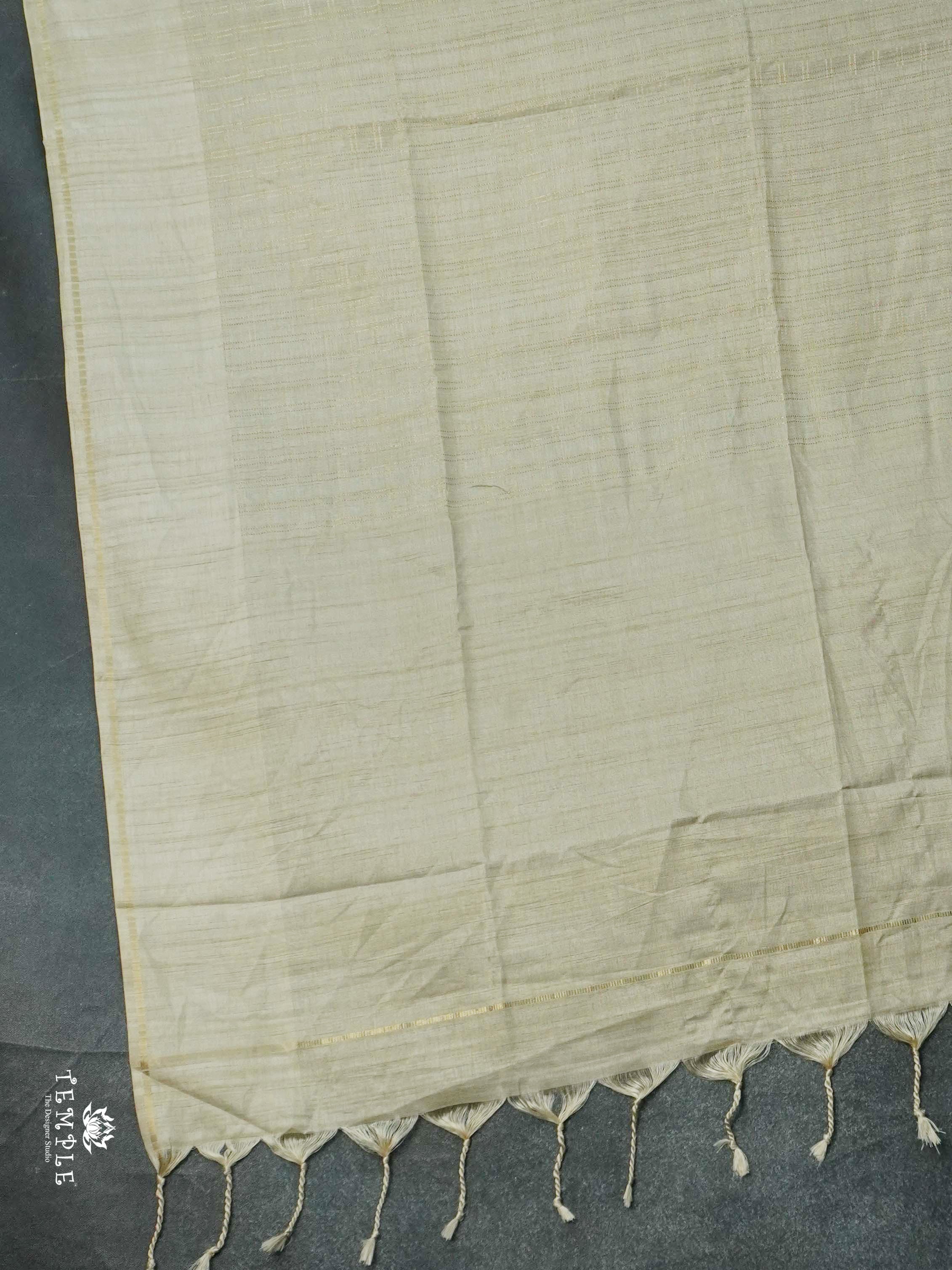 Handloom Silk Saree(Chikku colour) | TTDS2578