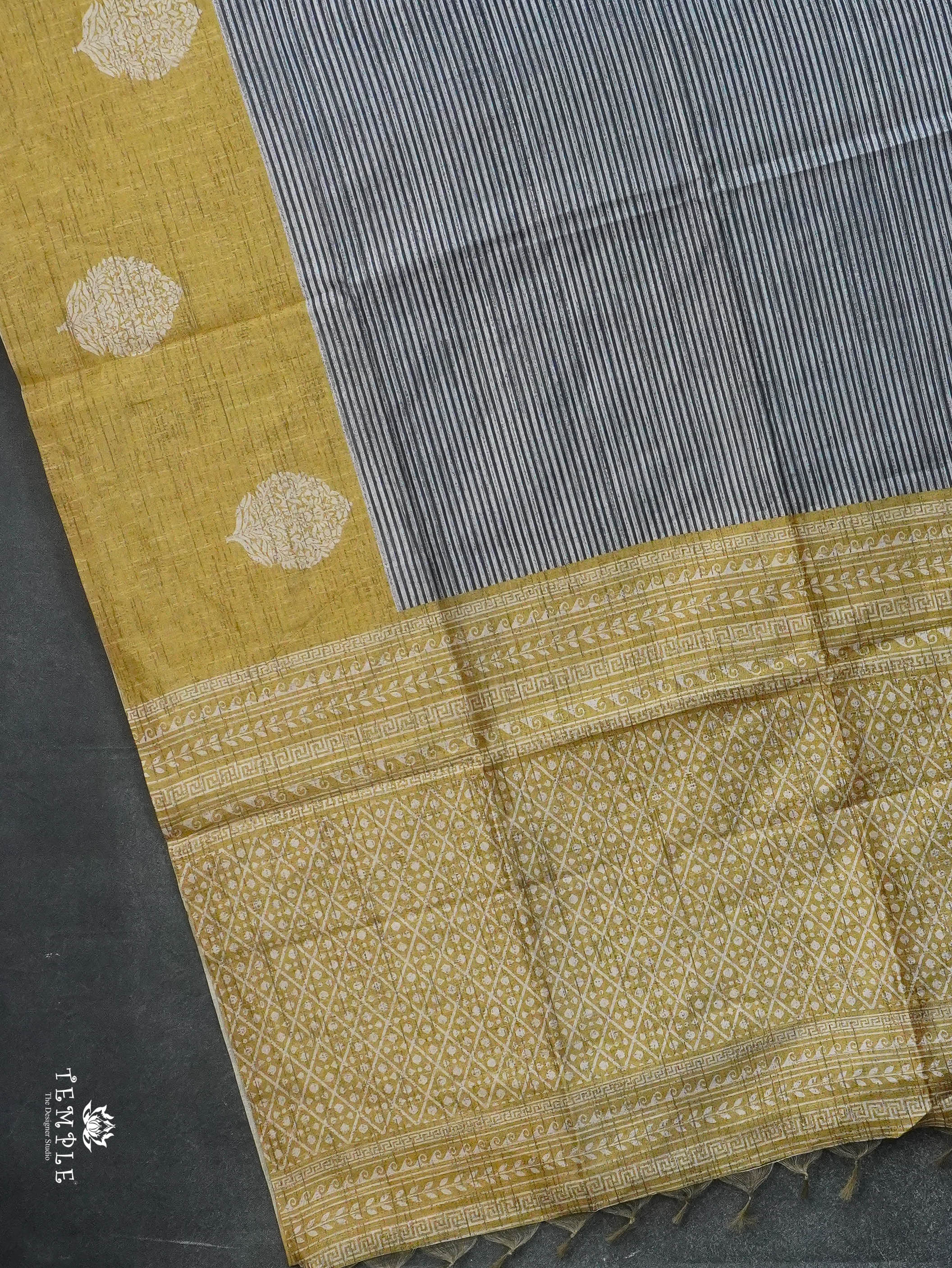 Printed Tussar Silk Saree | TTDS3073