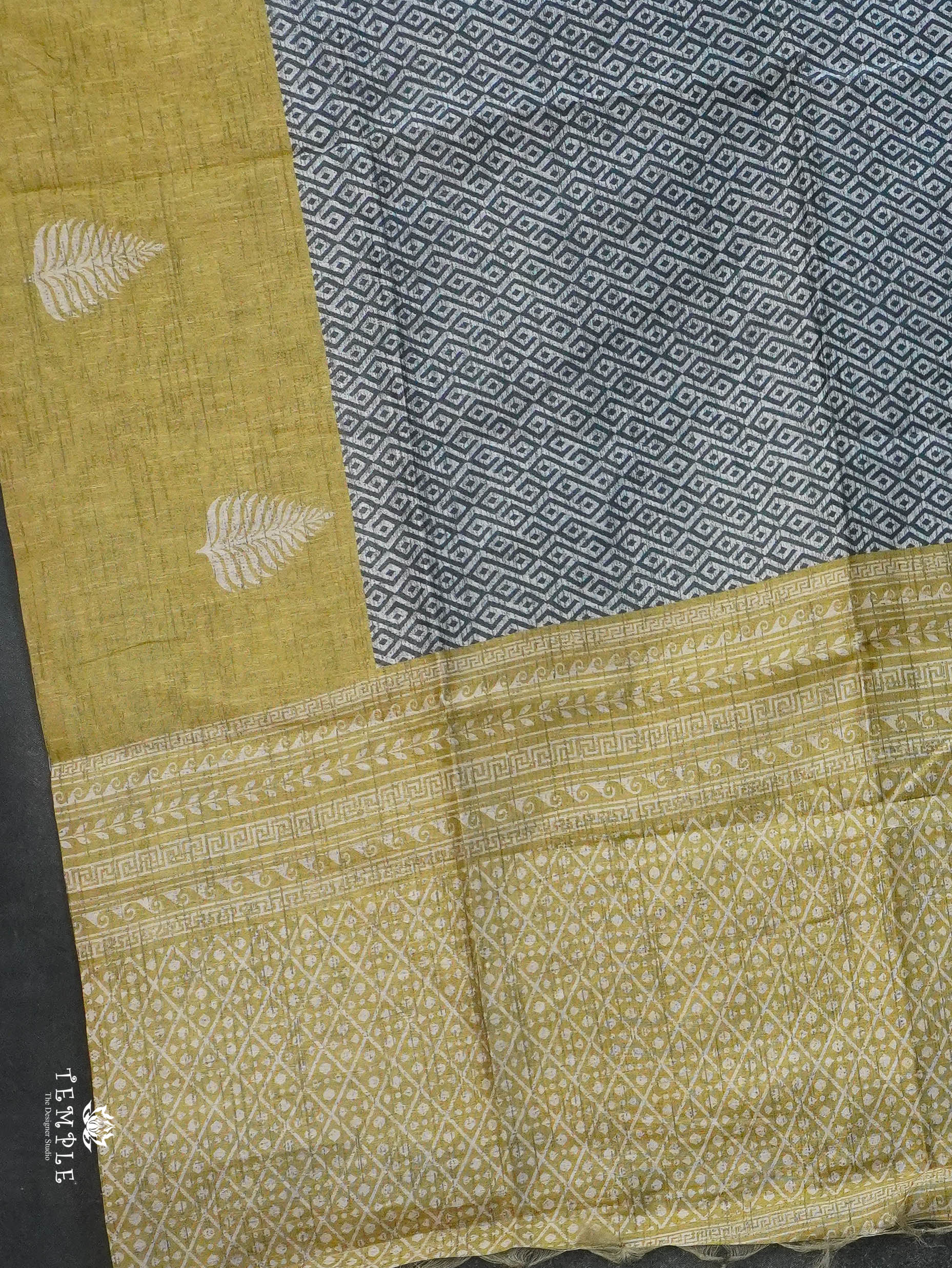Printed Tussar Silk Saree | TTDS3070