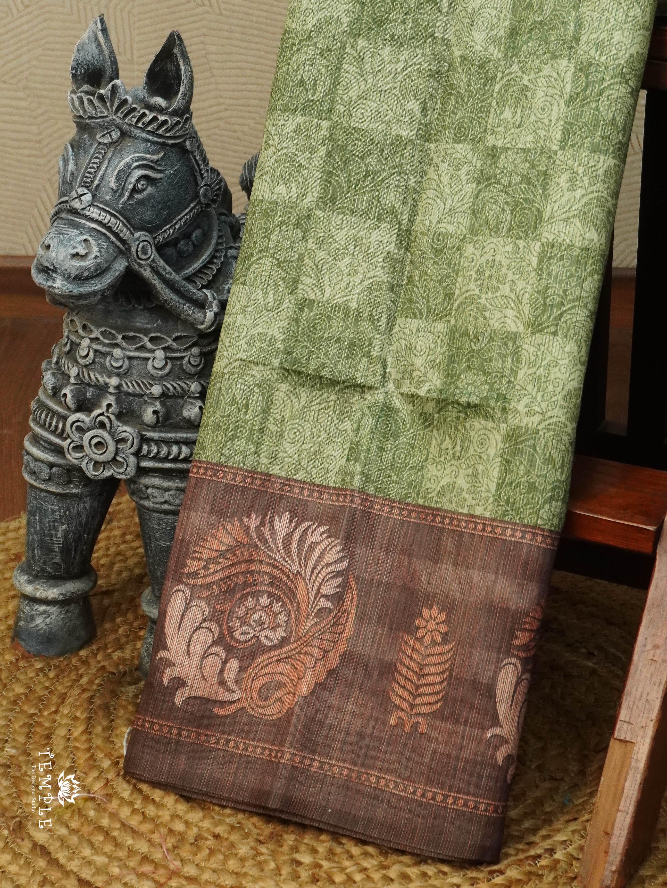 Printed Chanderi Silk Saree | TTDS3077