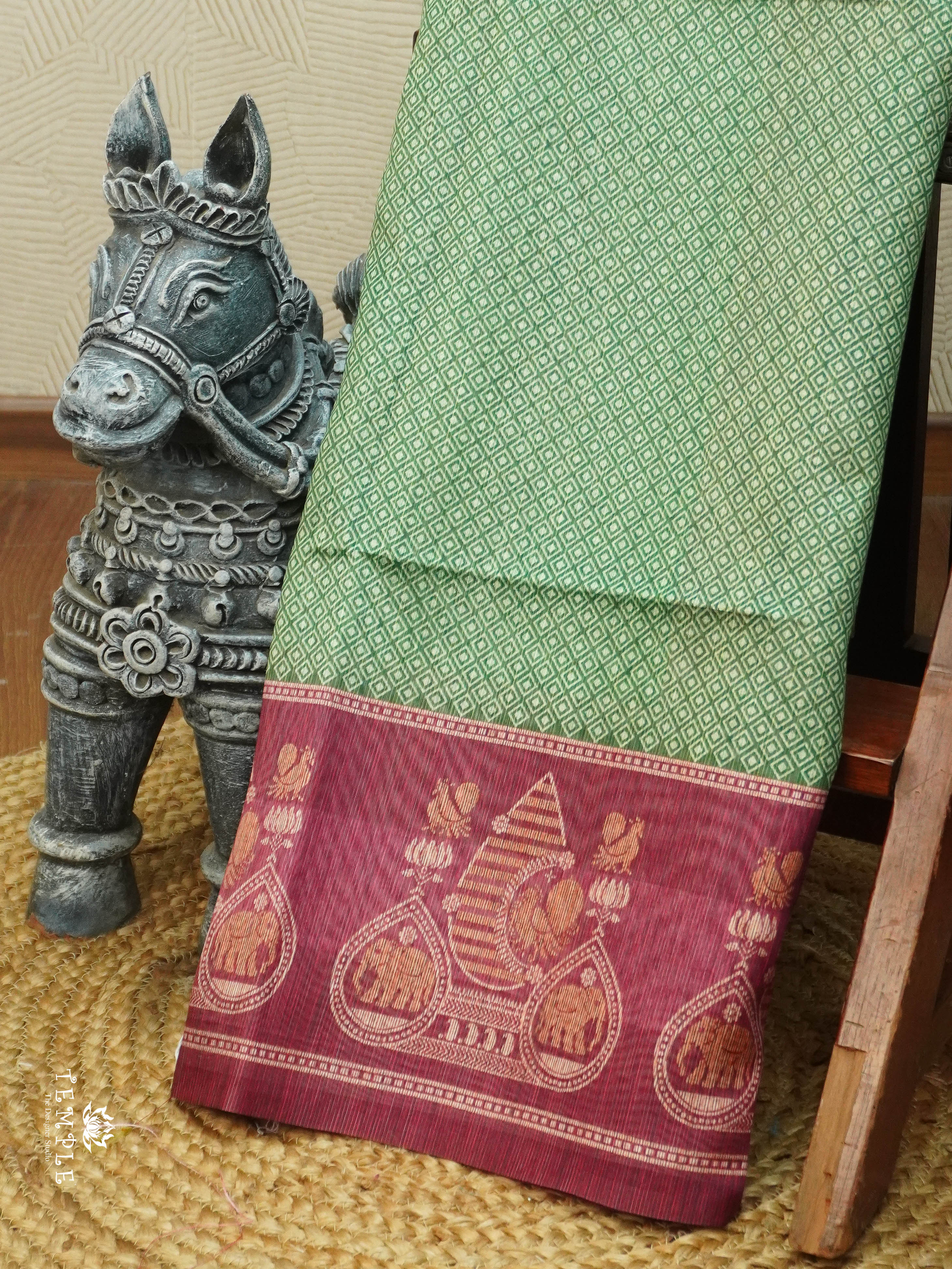 Printed Chanderi Silk Saree | TTDS3077