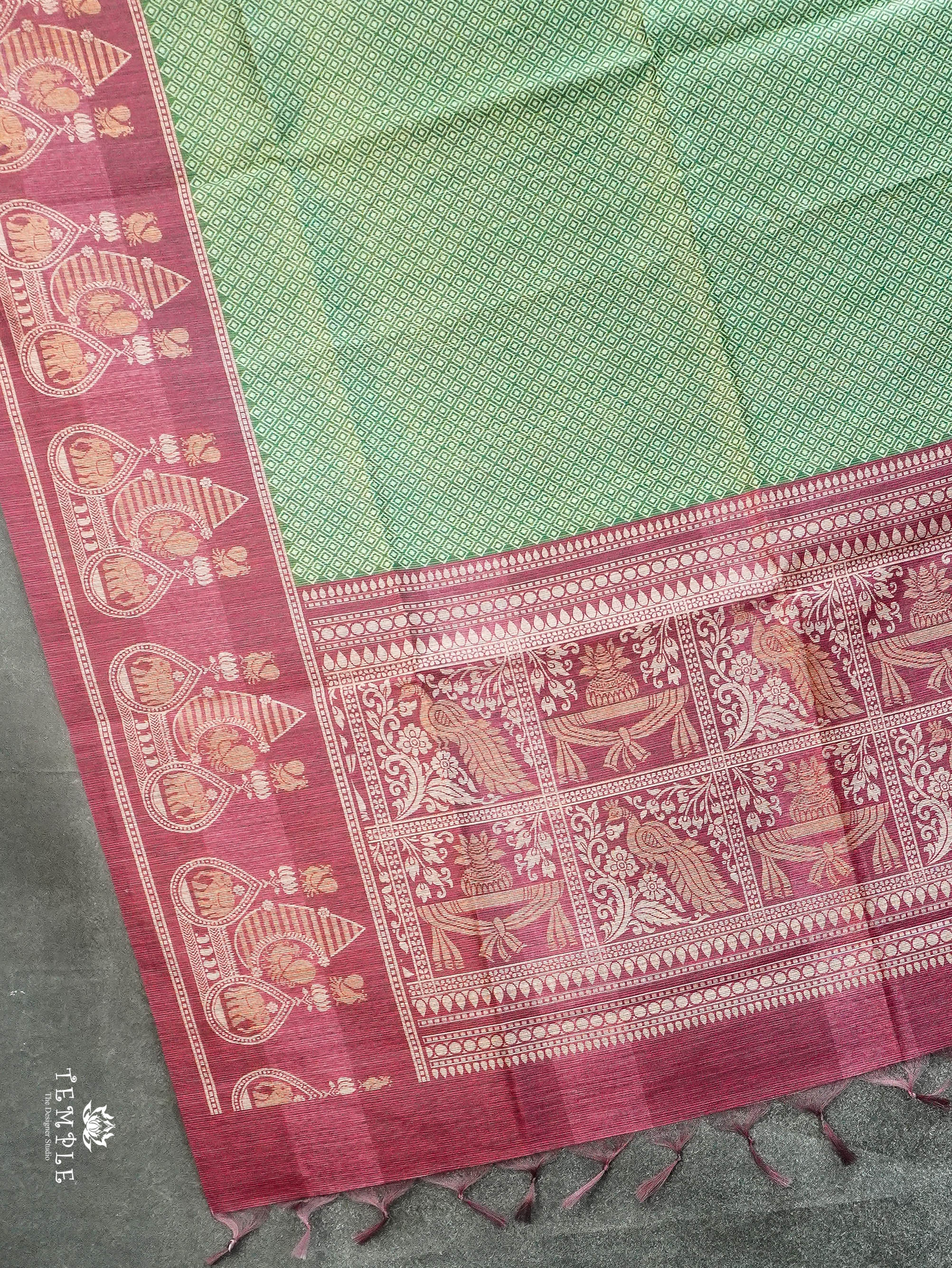 Printed Chanderi Silk Saree | TTDS3077