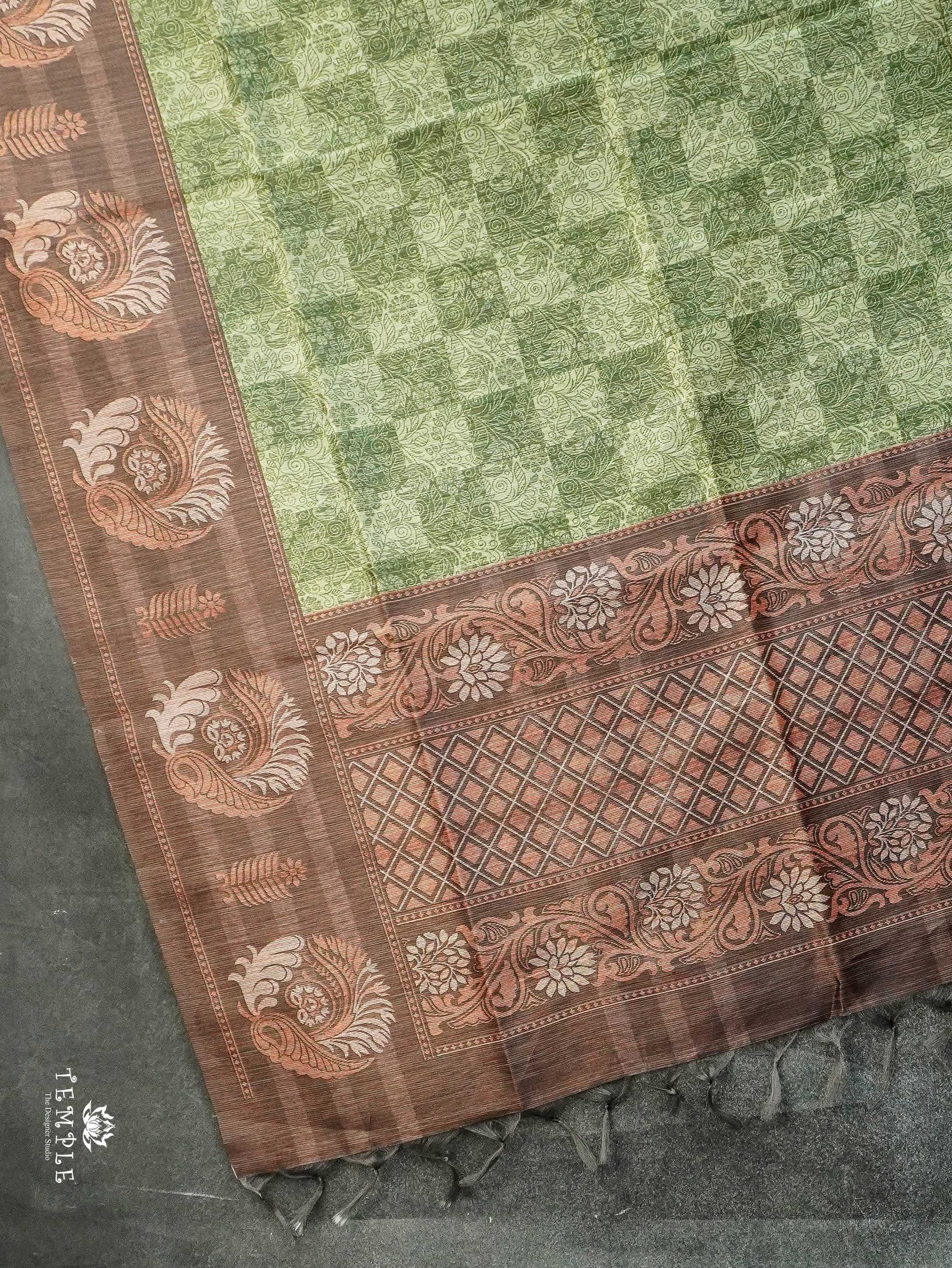 Printed Chanderi Silk Saree | TTDS3077