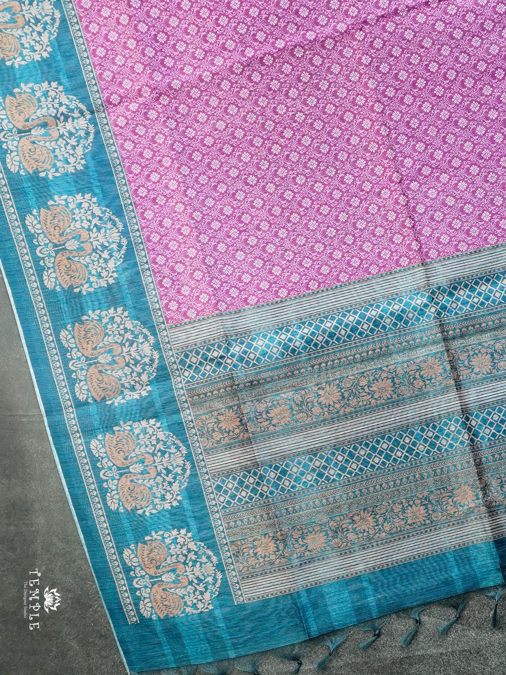 Printed Chanderi Silk Saree | TTDS3076