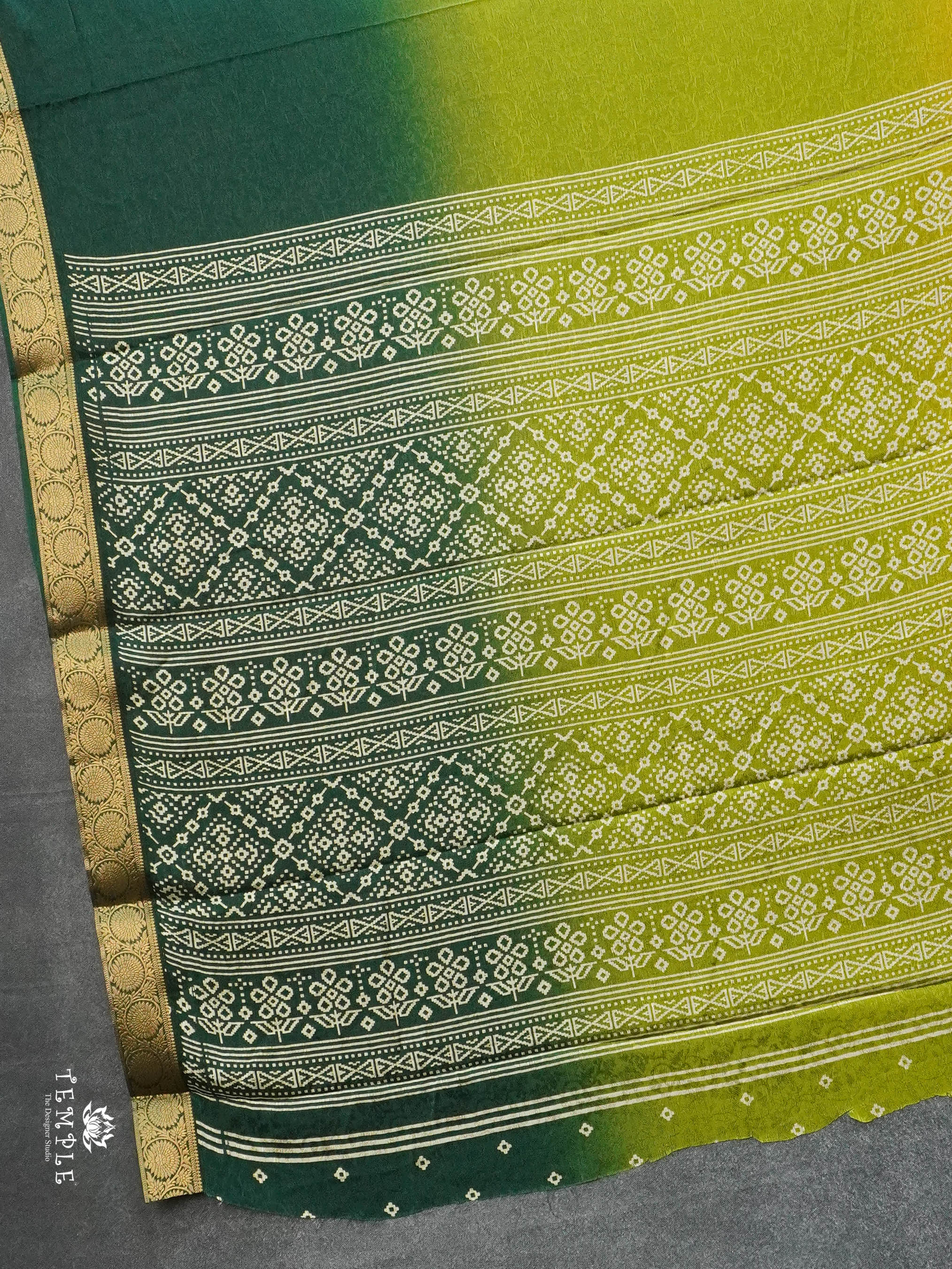 Georgette Saree With Tri Colour | TTDS3067