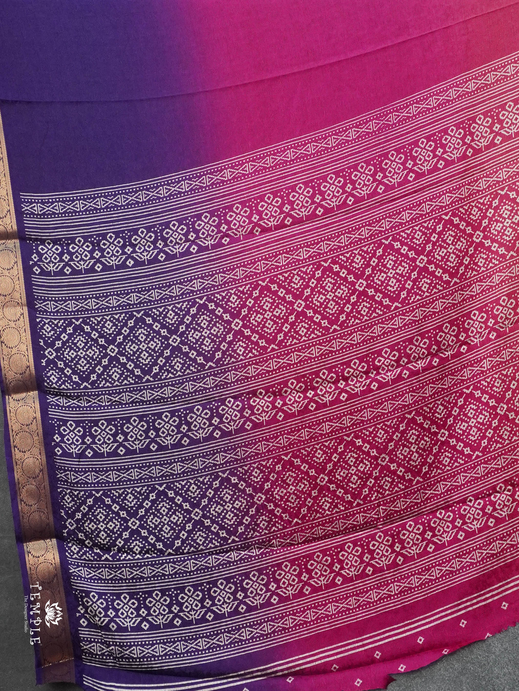 Georgette Saree With Tri Colour | TTDS3067