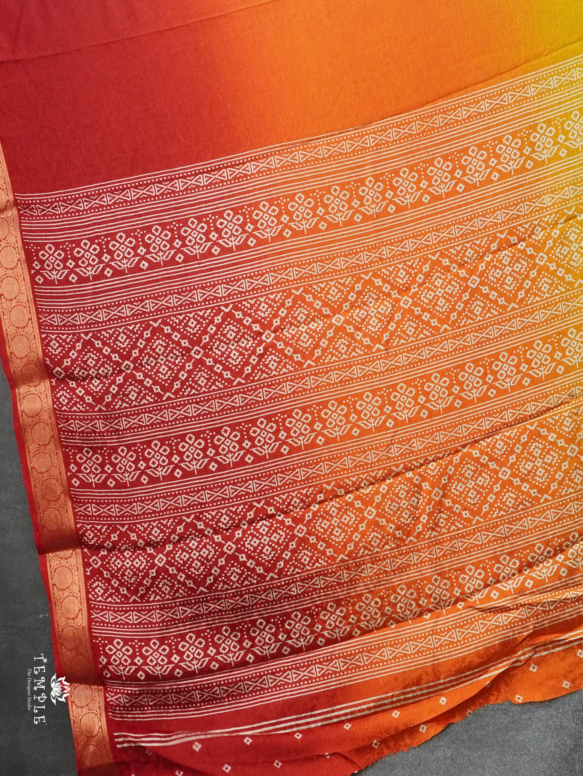 Georgette Saree With Tri Colour | TTDS3067