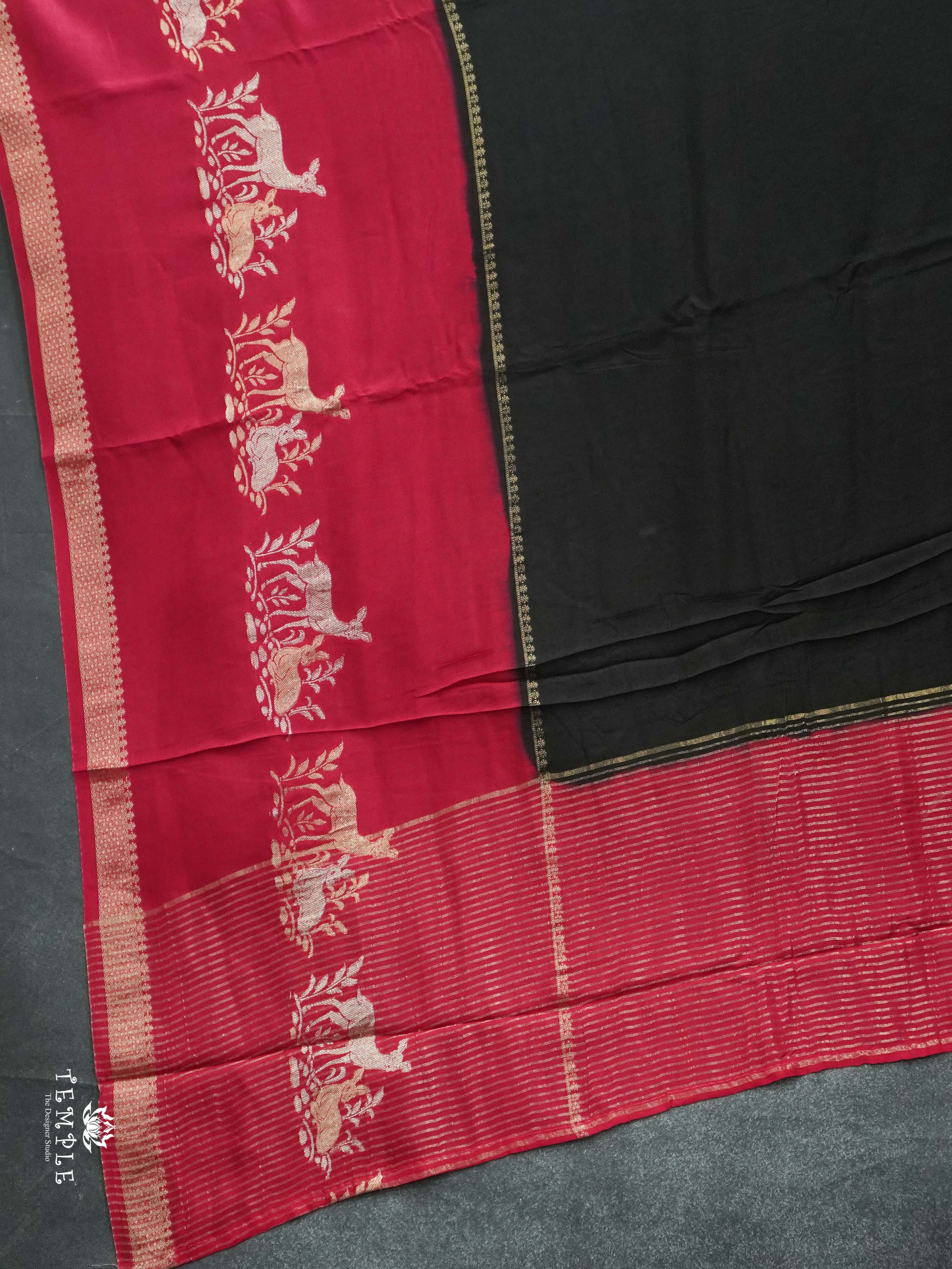 Warm Silk Saree With Deer Motif | TTDS2597