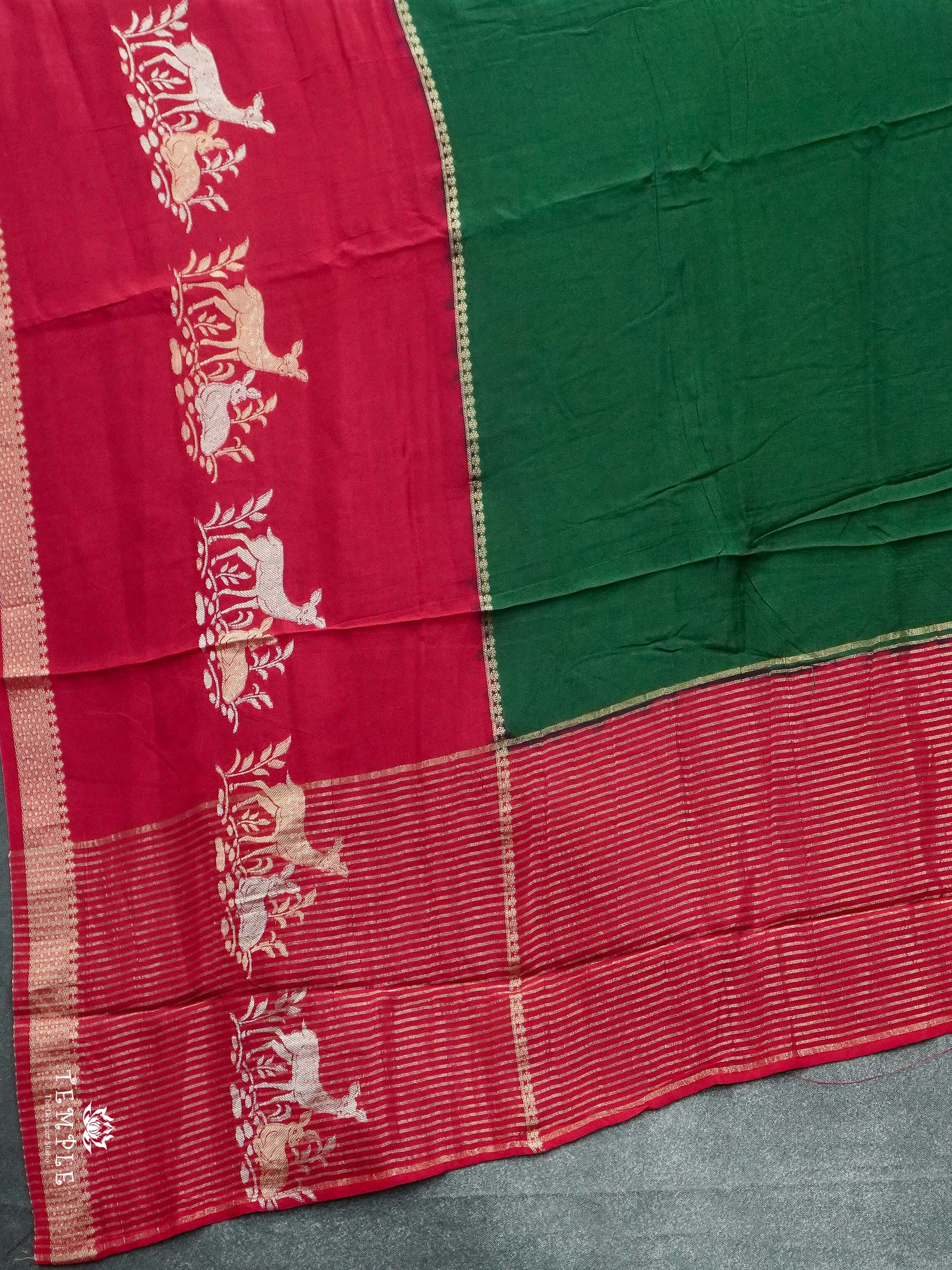Warm Silk Saree With Deer Motif | TTDS2597