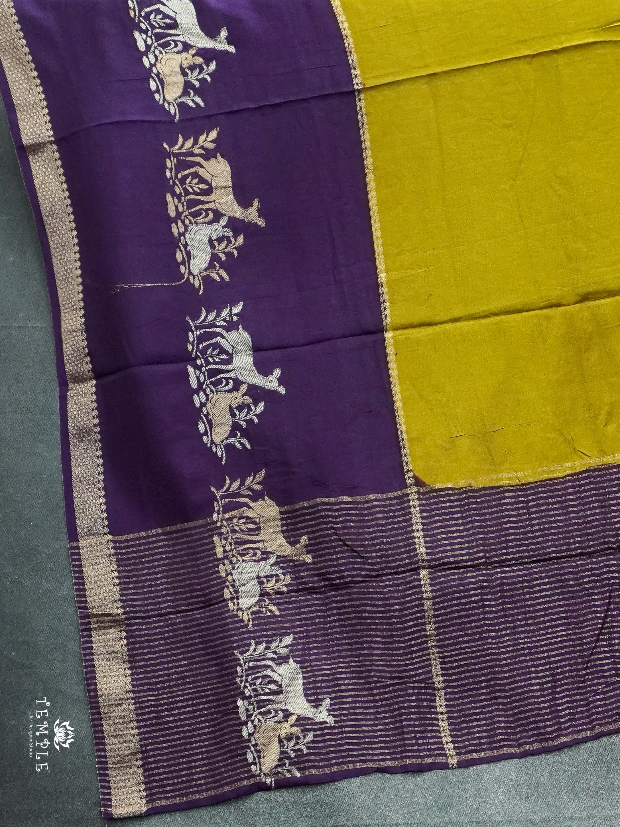 Warm Silk Saree With Deer Motif | TTDS2597