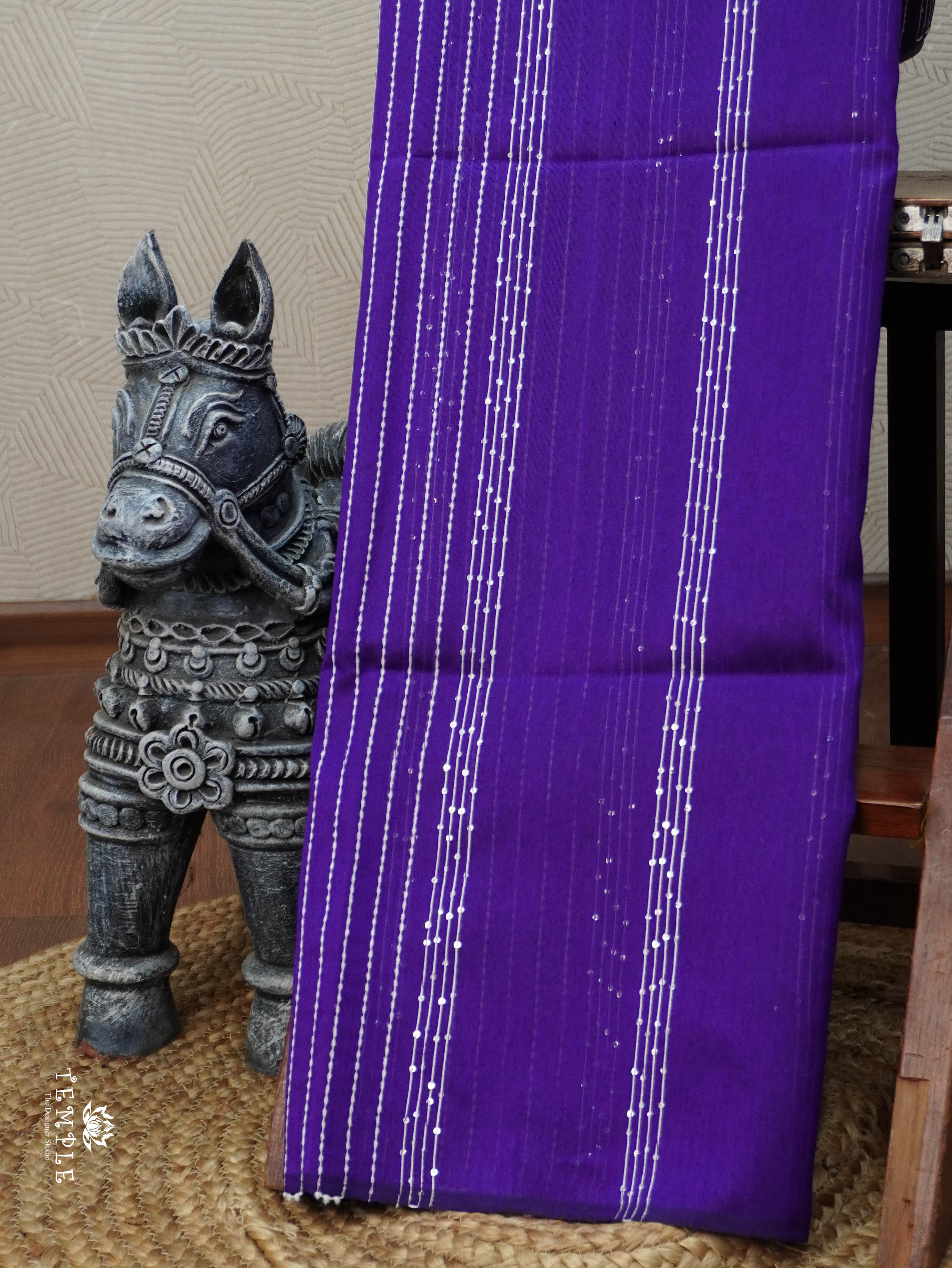 Raw Silk Saree with sequins Work | TTDS2100