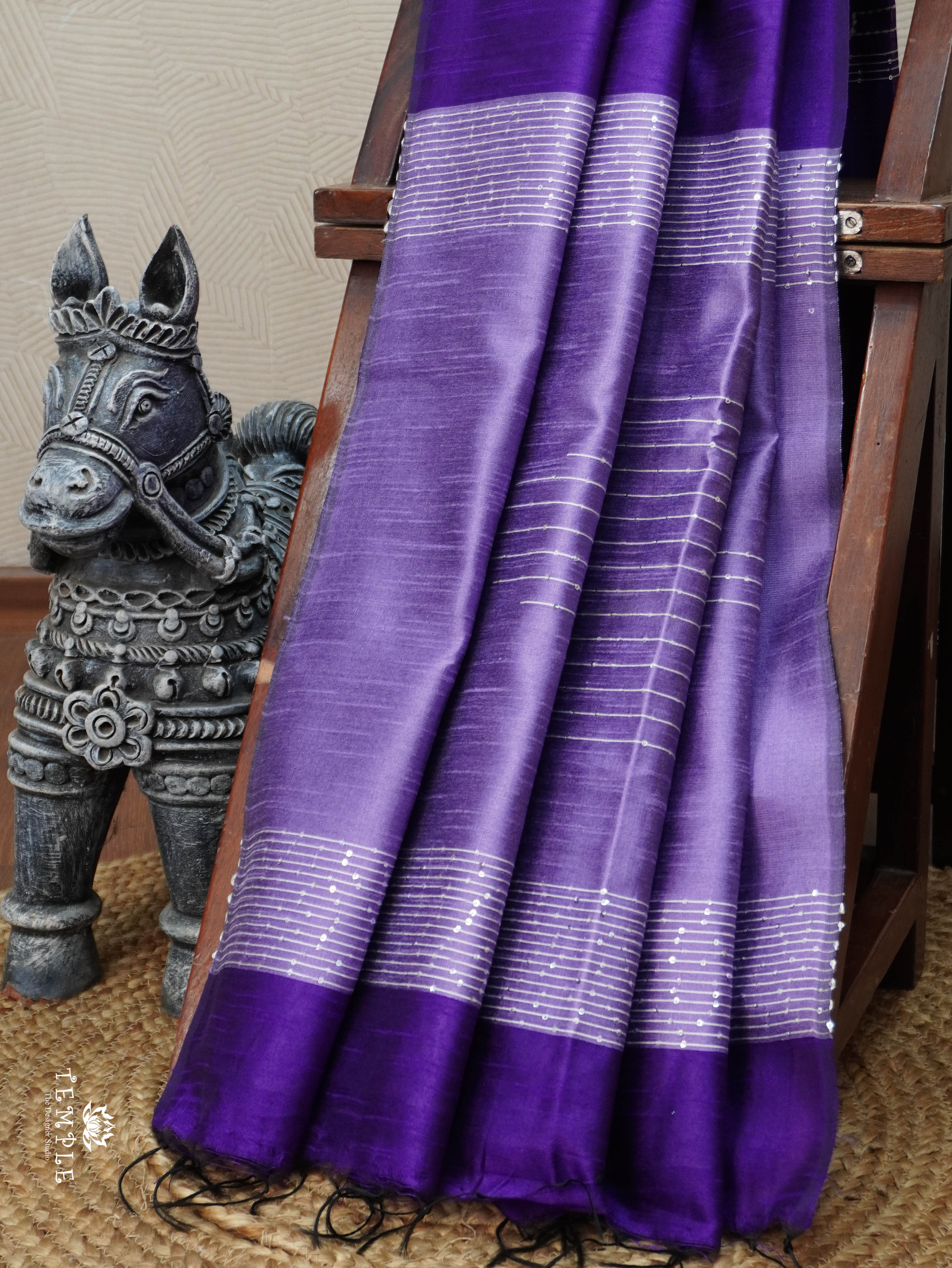 Raw Silk Saree with sequins Work | TTDS2100