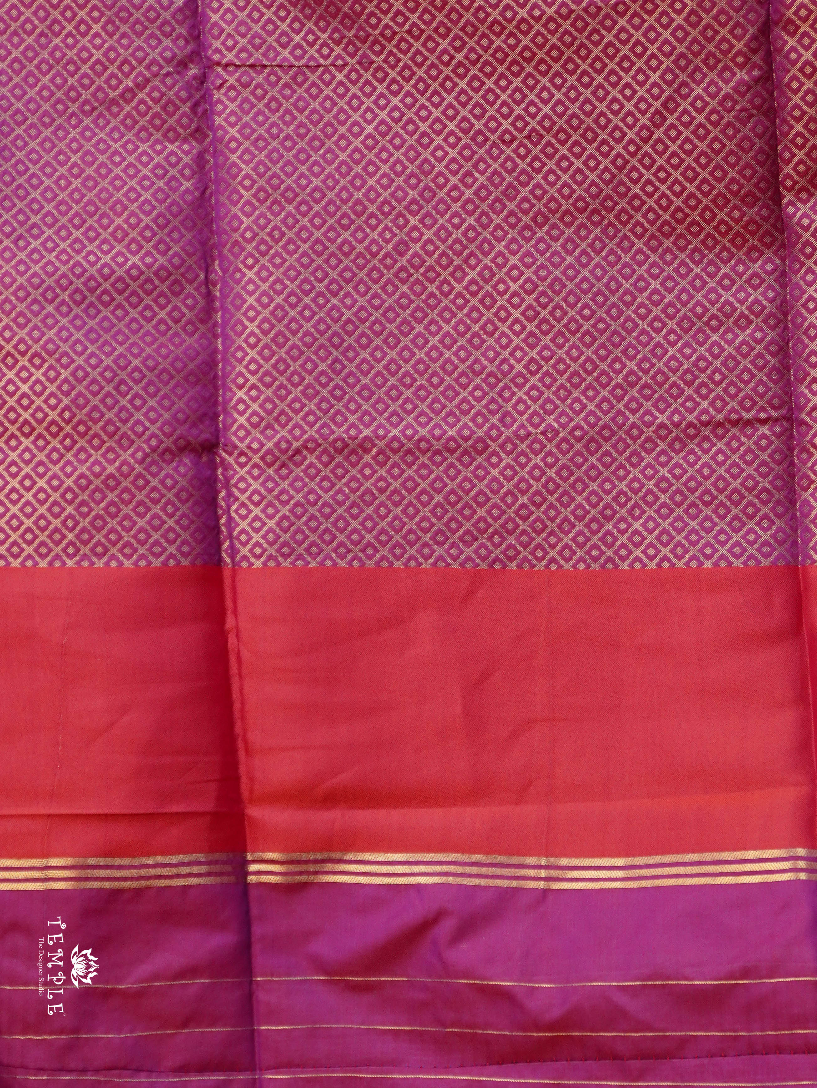 Semi Silk Saree With Kolam Designs | TTDS3081