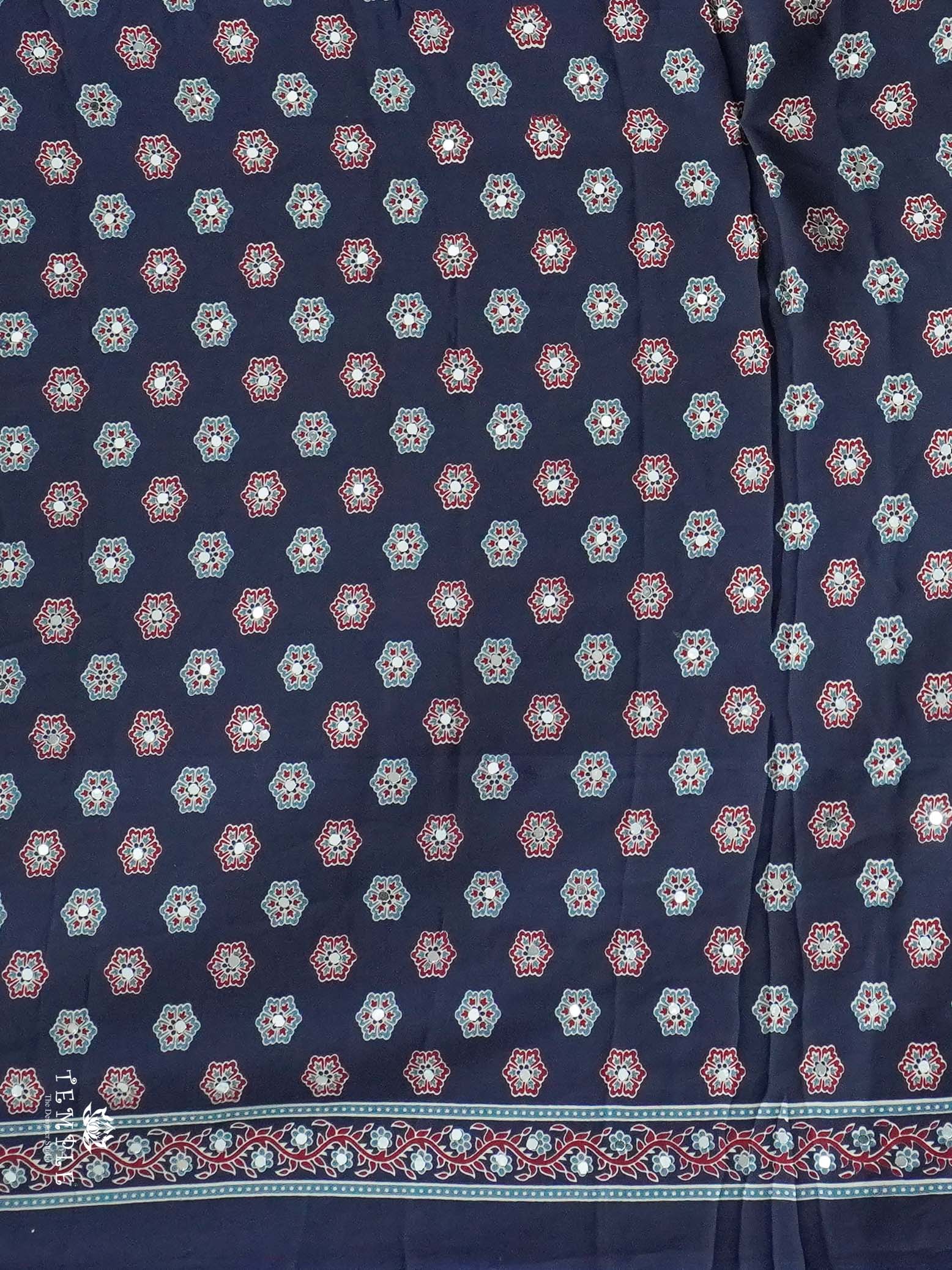 Bandhini Printed Crepe Saree(Navy Blue) | TTDS2599 | PRE BOOKING