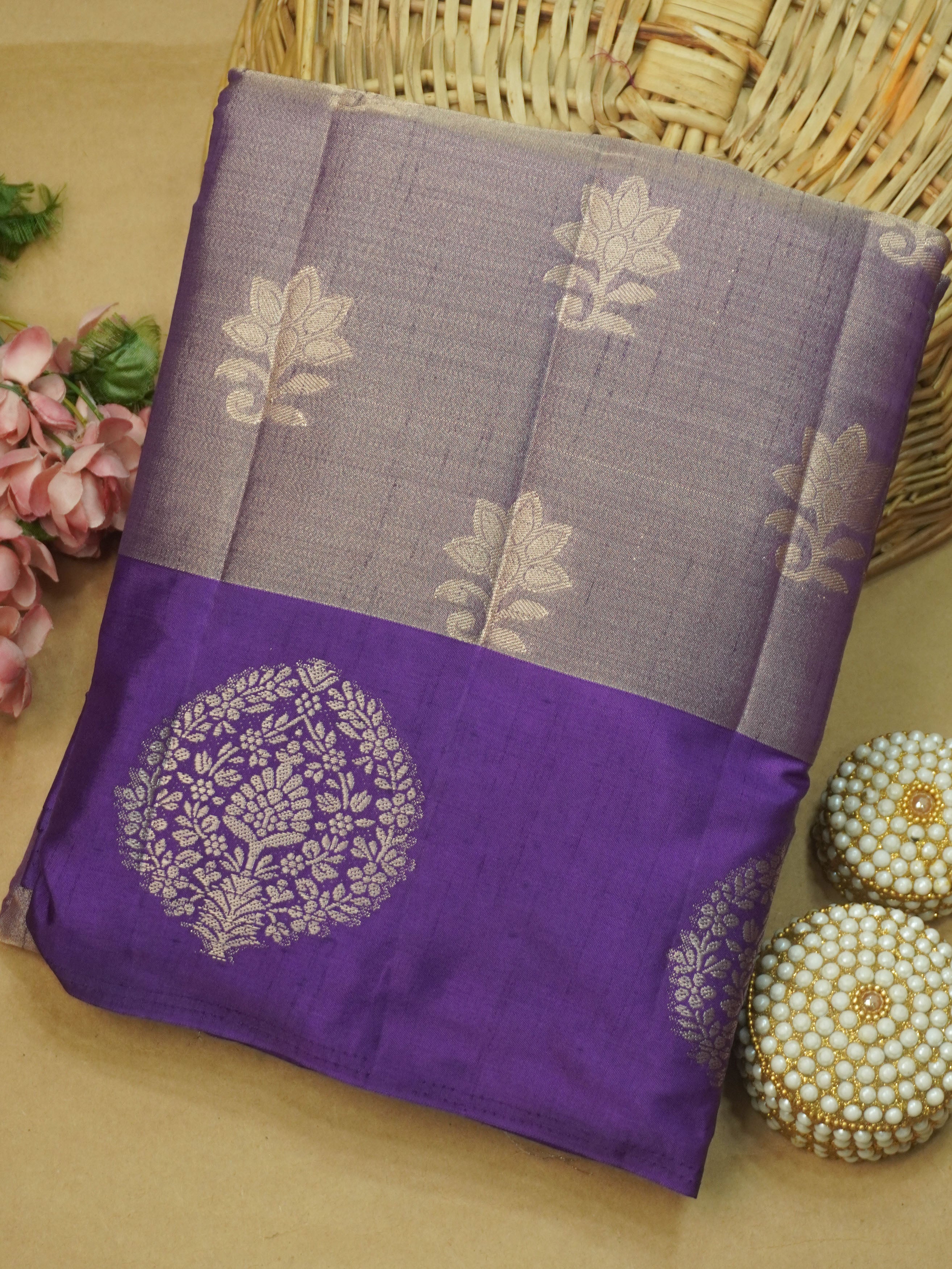Tissue Tussar Silk Saree | TTDS3510