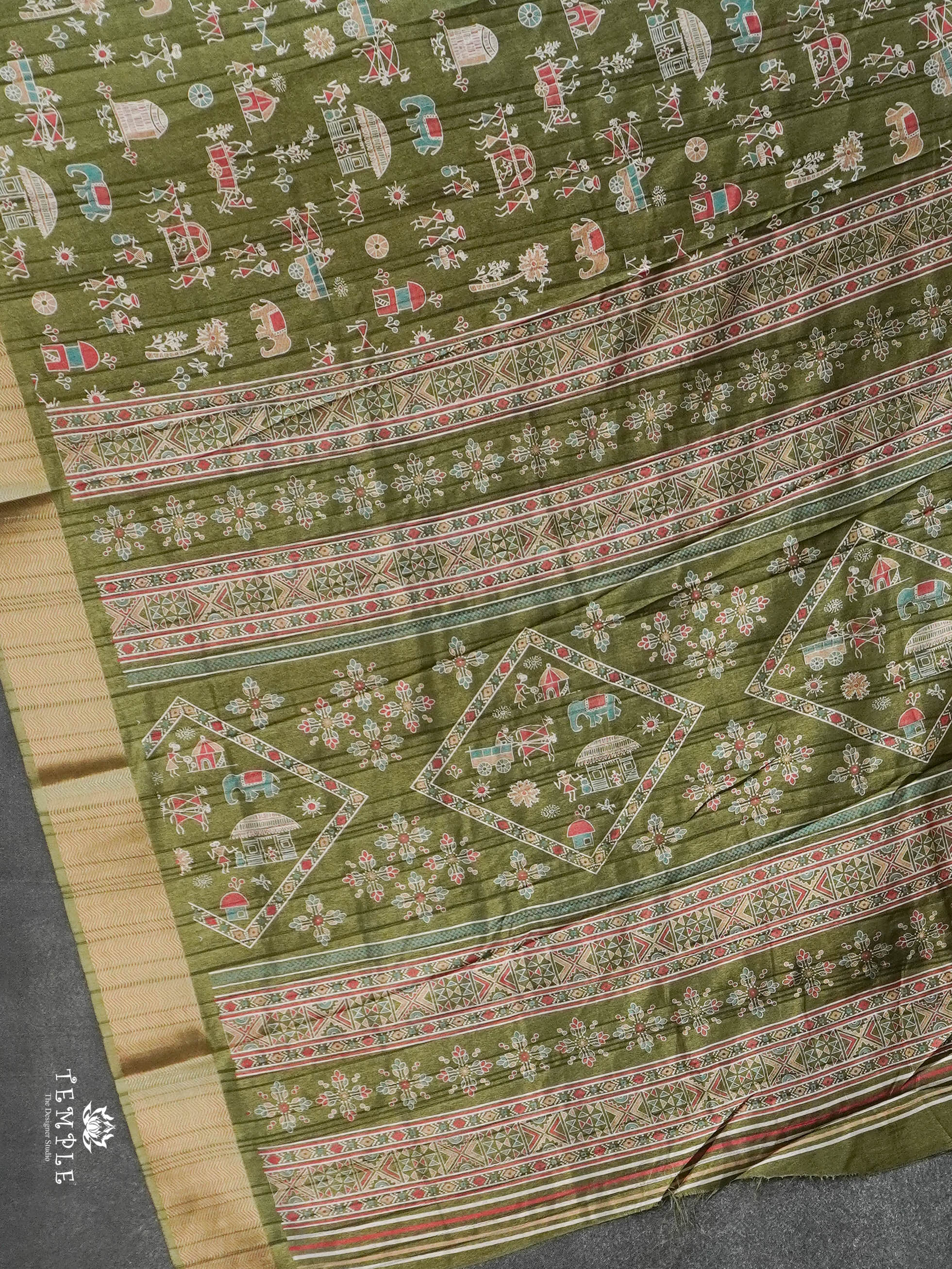 Khadi Cotton Saree | TTDS3085