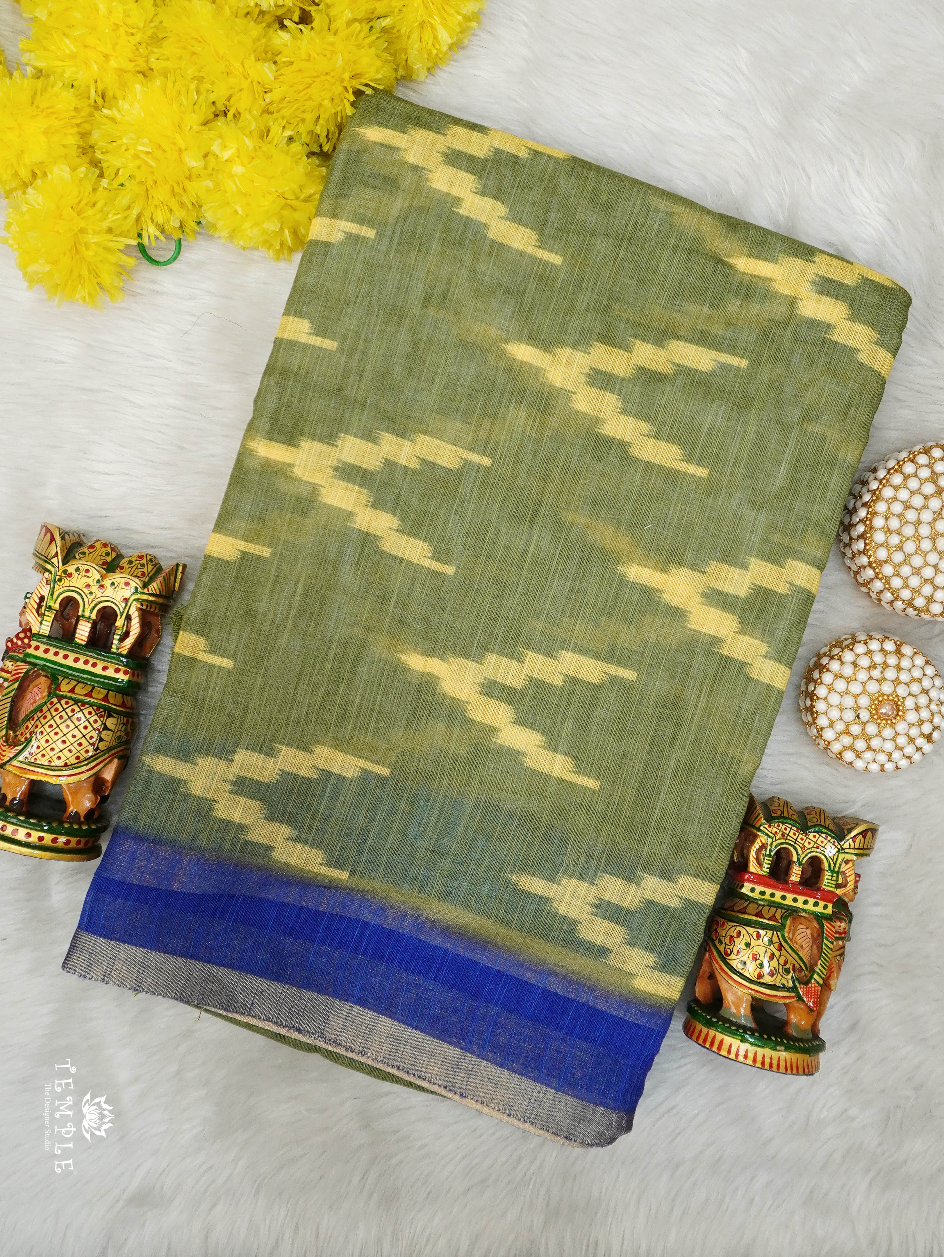 Linen Cotton Saree | TTDS3090