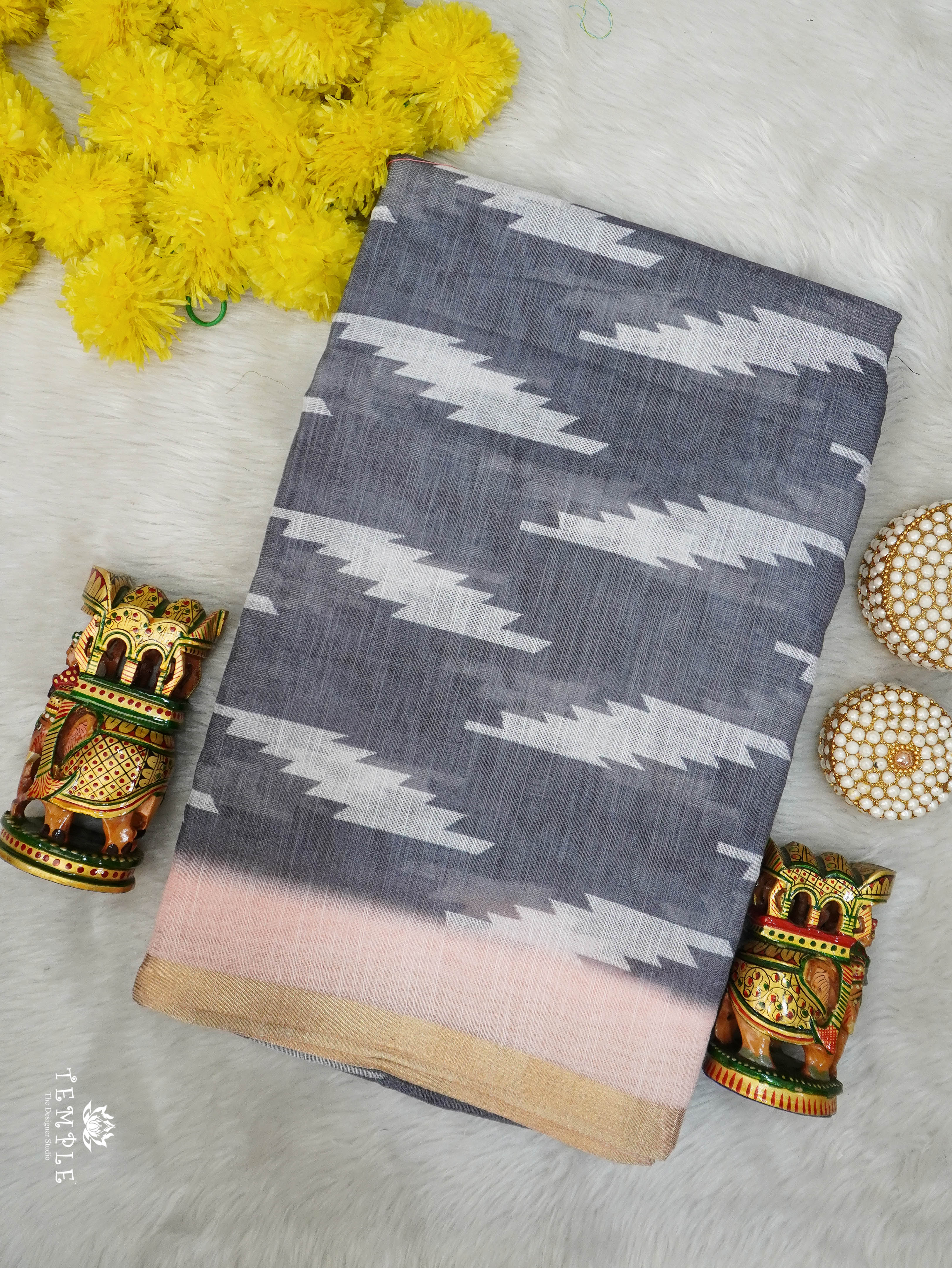 Linen Cotton Saree | TTDS3090