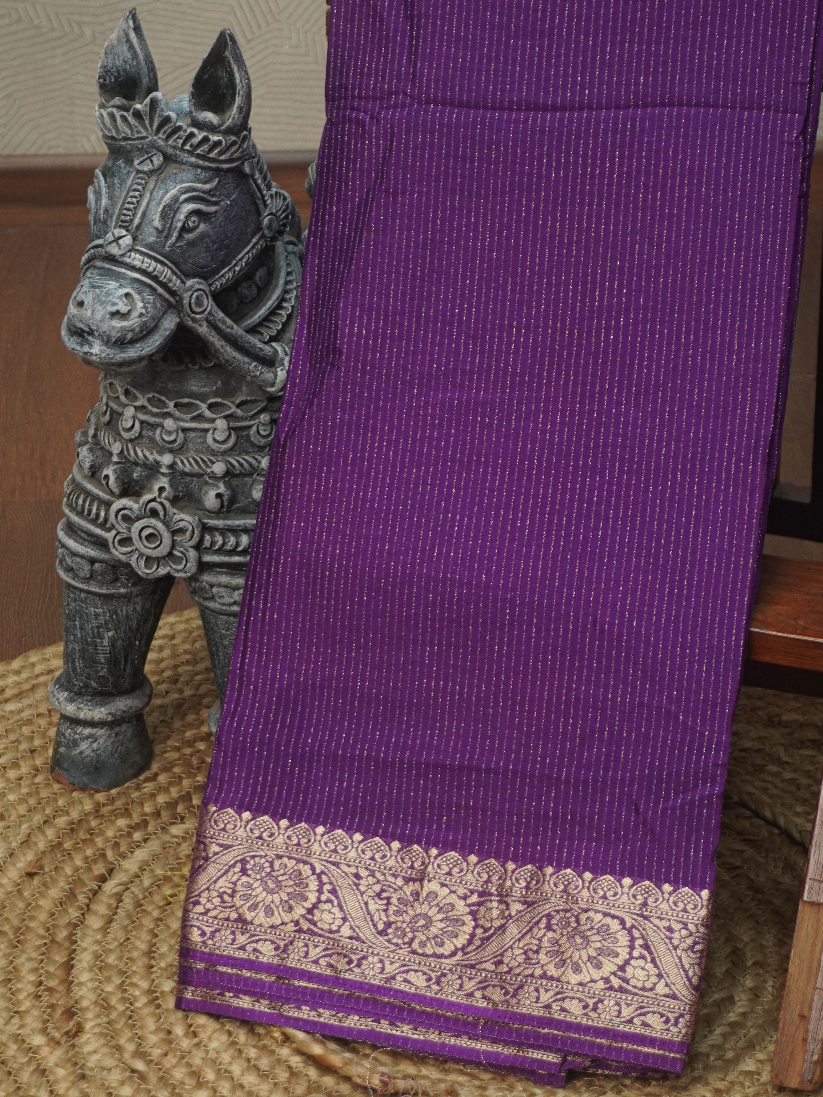 Viscose Georgette Saree With Vaira Oosi Pattern | TTDS3507