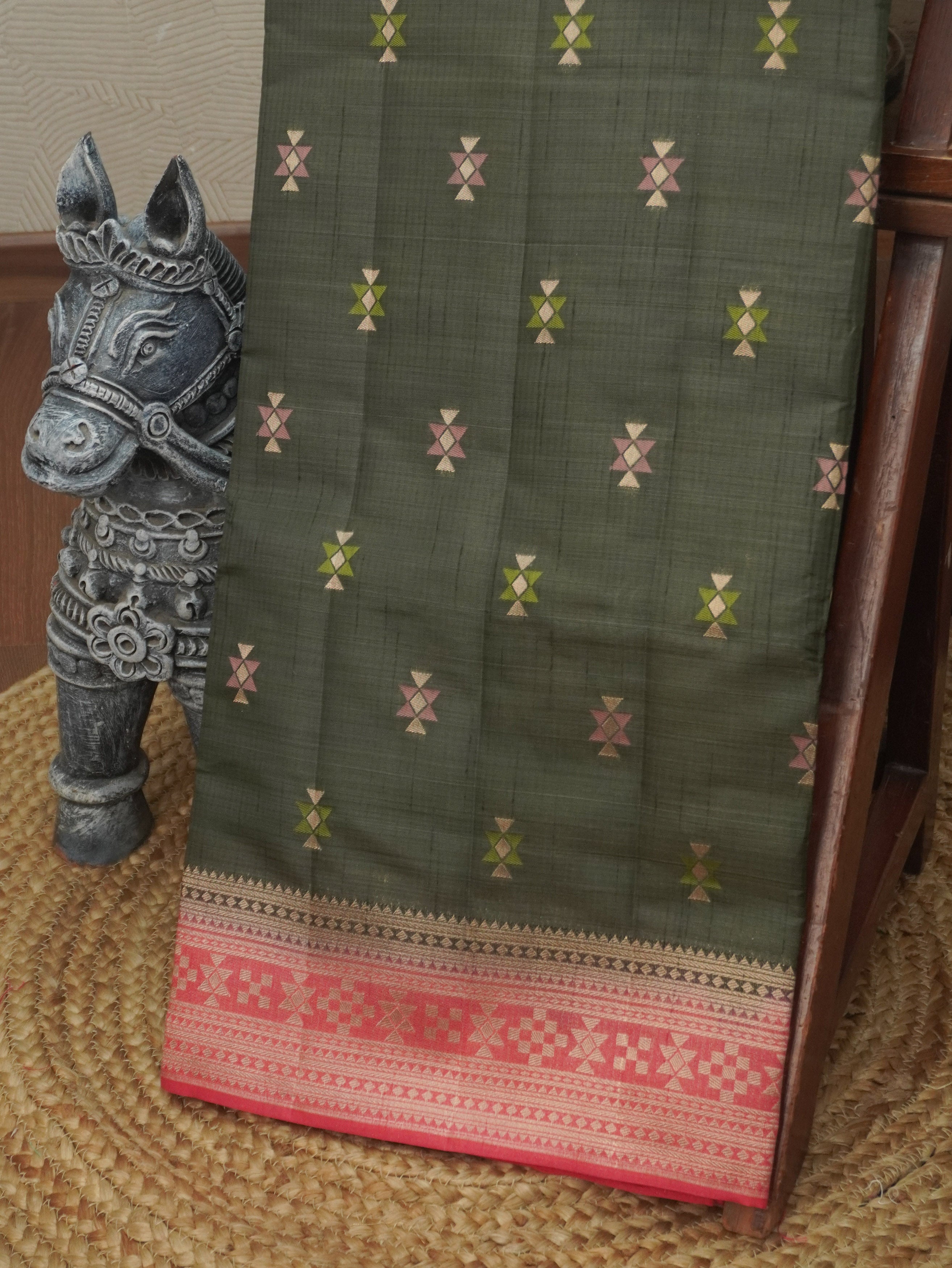 Semi Tussar Saree | TTDS3518