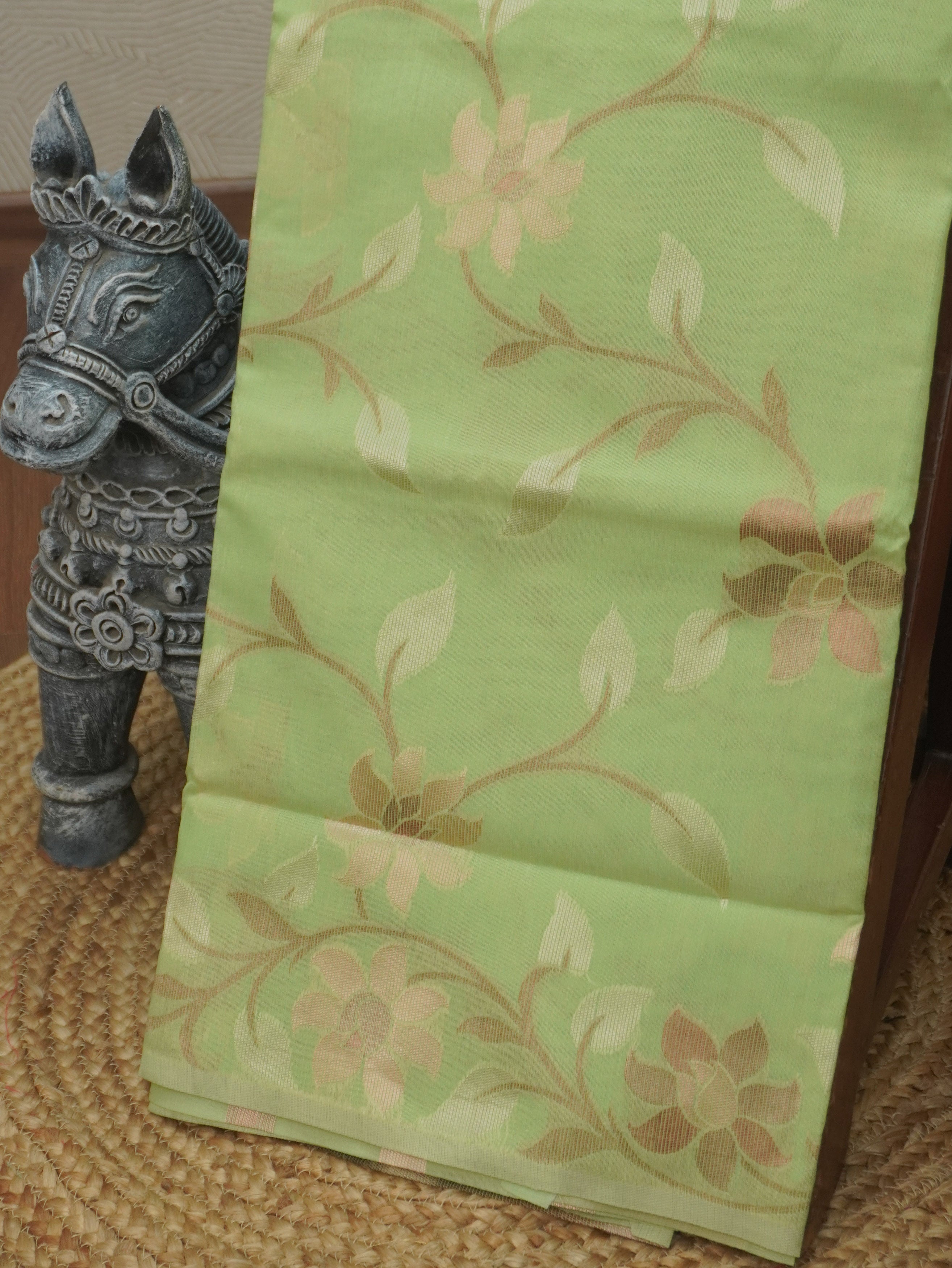 Chanderi Silk Cotton Saree | TTDS3519