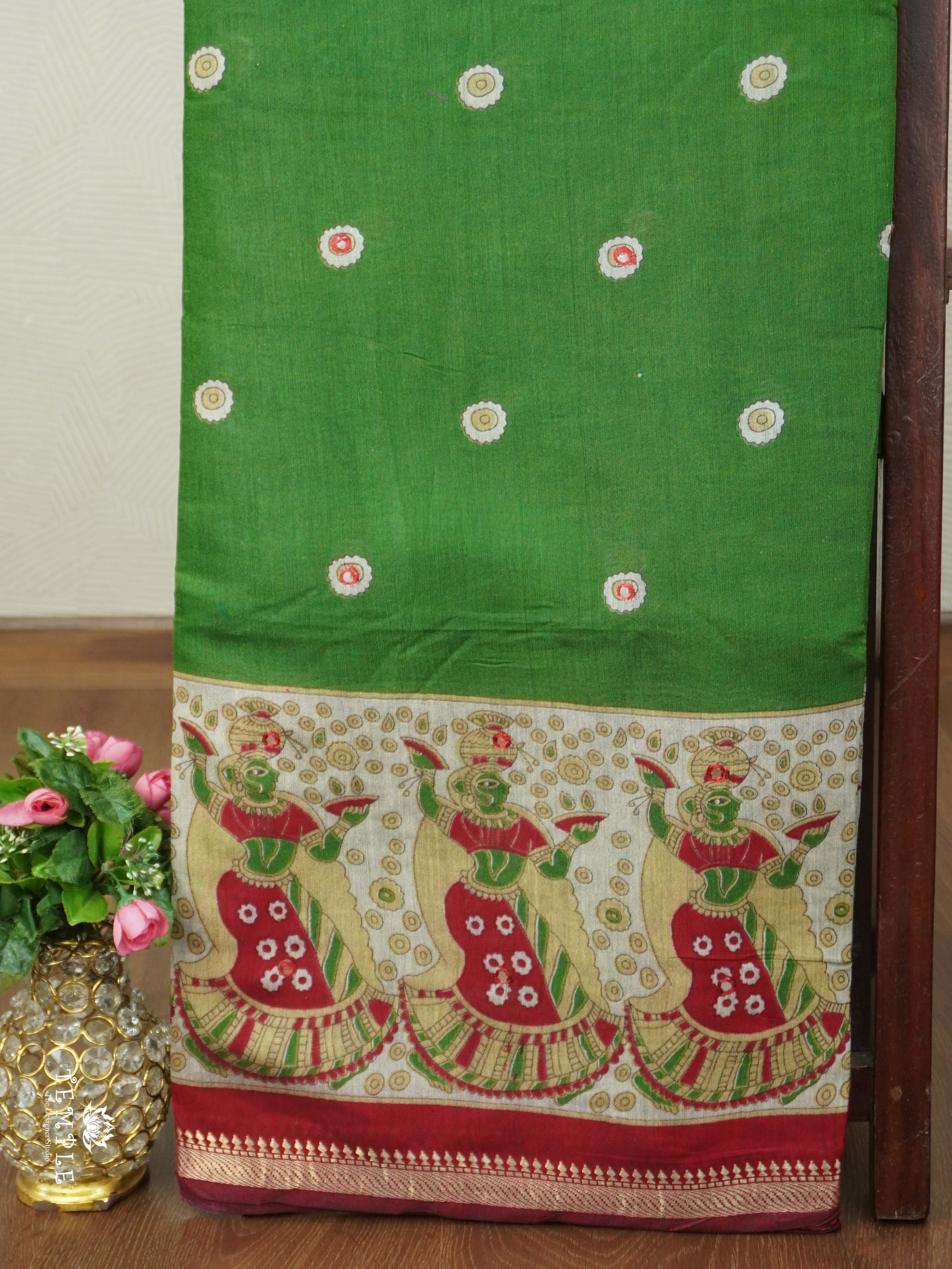 Mangalagiri Cotton Saree With Mirror Work | TTDS2610