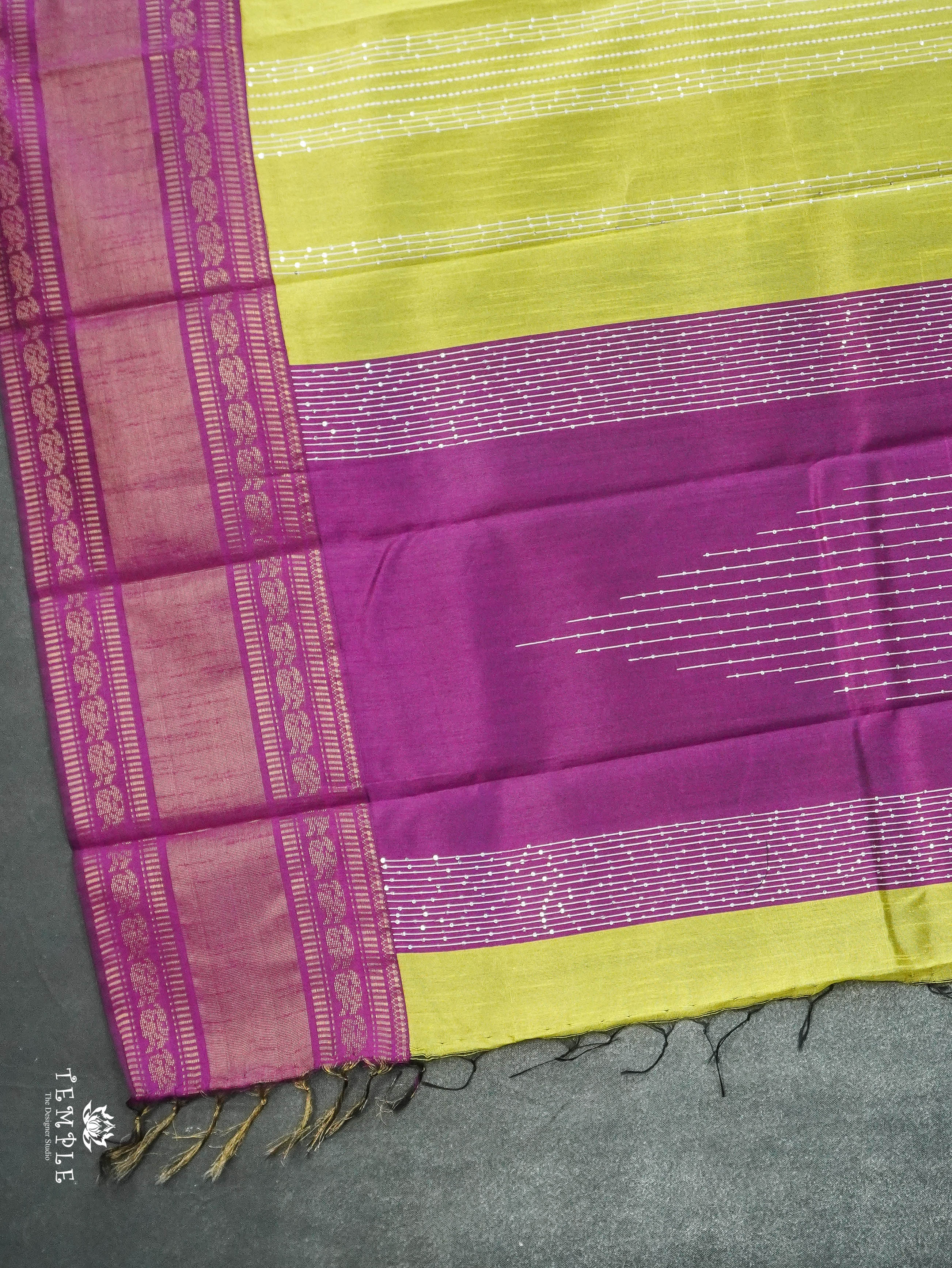 Raw Silk Saree With Sequins Work | TTDS3035