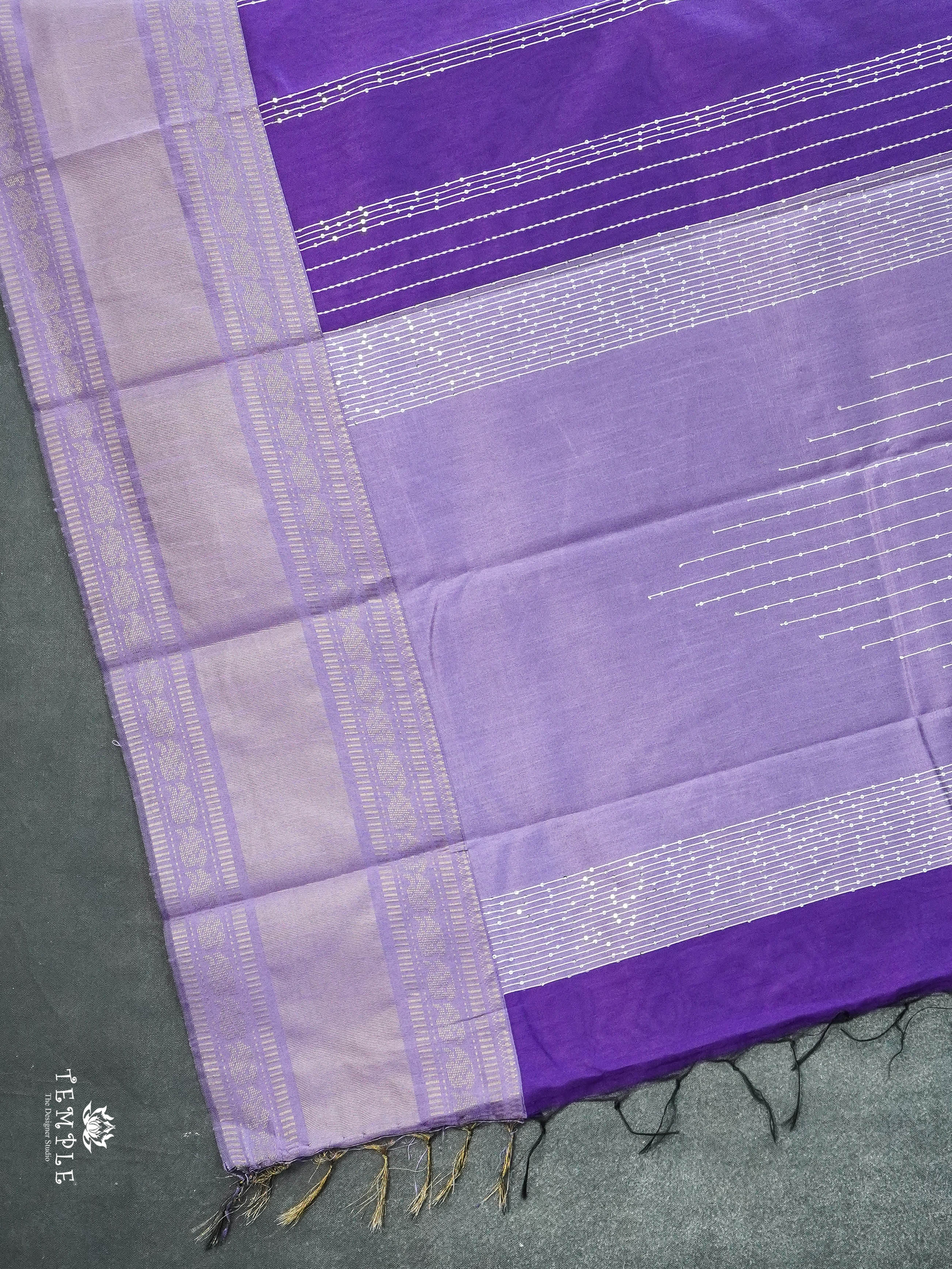 Raw Silk Saree With Sequins Work | TTDS3035