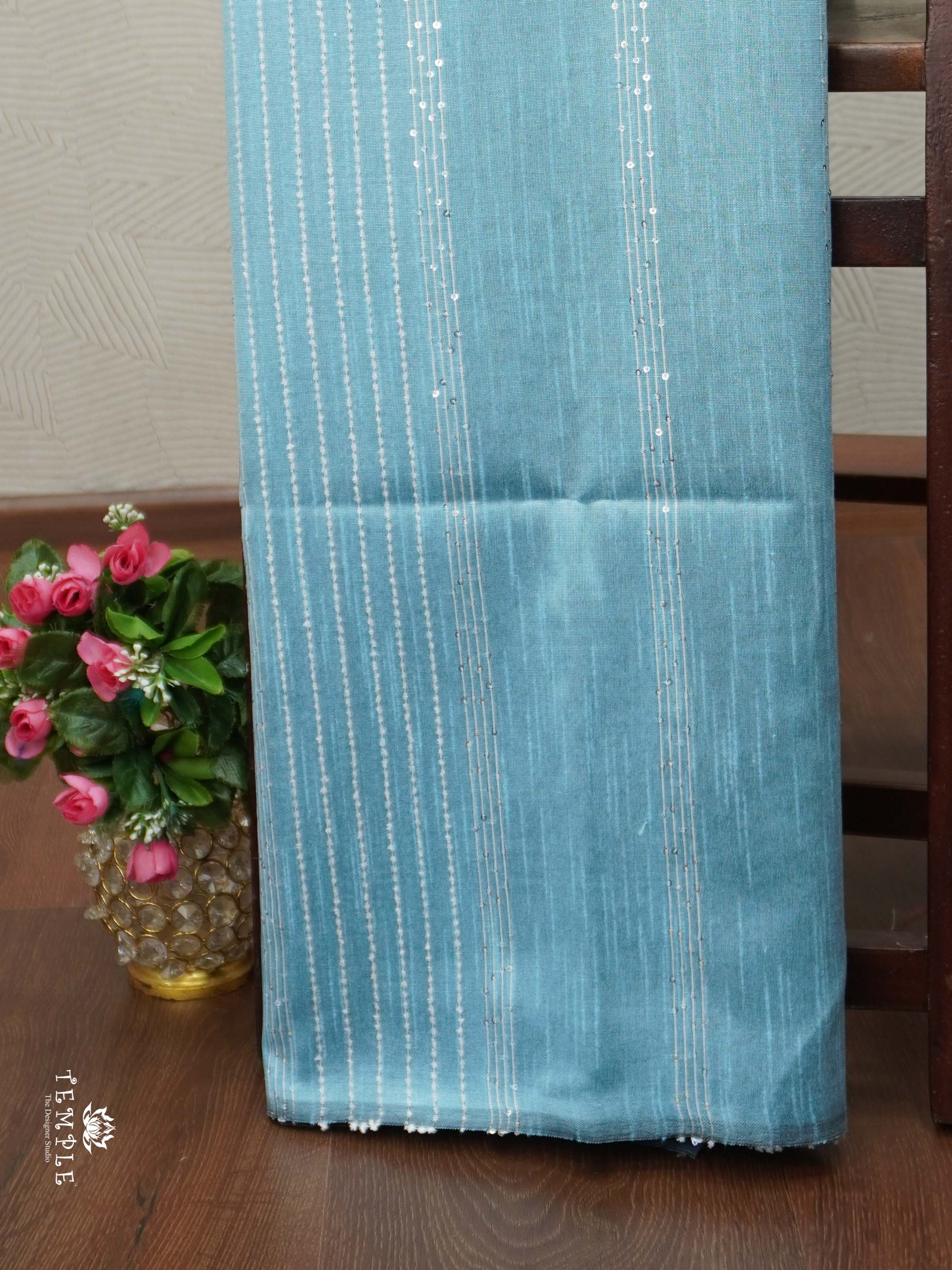 Raw Silk Saree with sequins Work | TTDS2100 | PRE BOOKING
