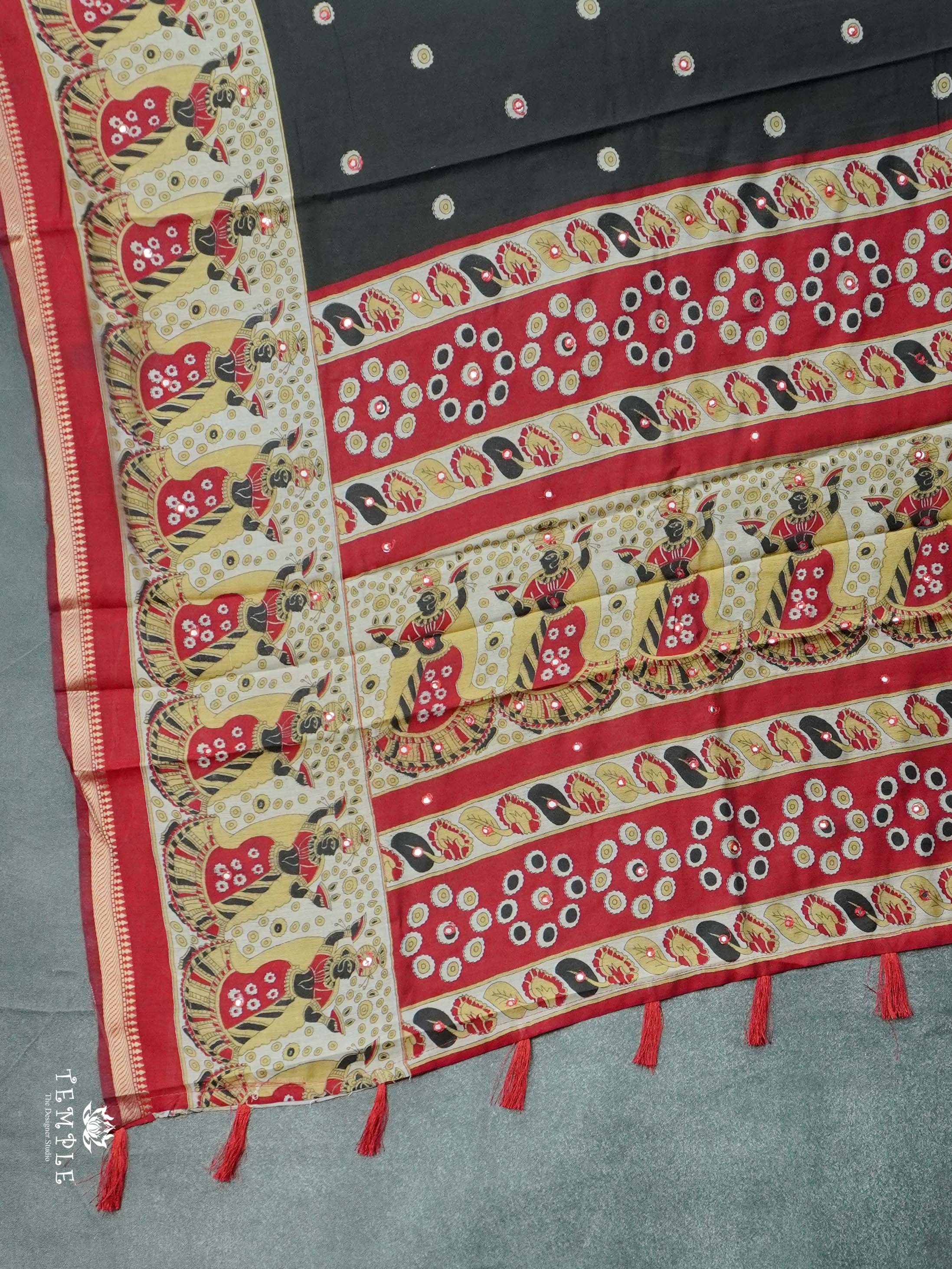 Mangalagiri Cotton Saree With Mirror Work | TTDS2610