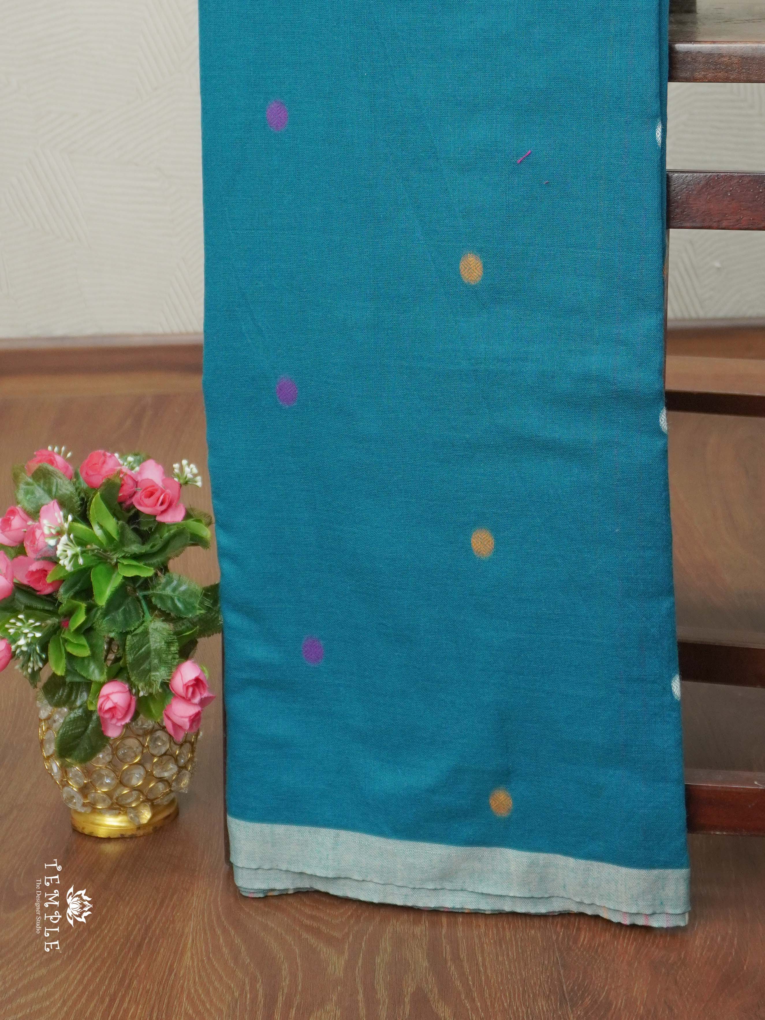 Jamdhani Pattern Linen Cotton Saree | TTDS2104
