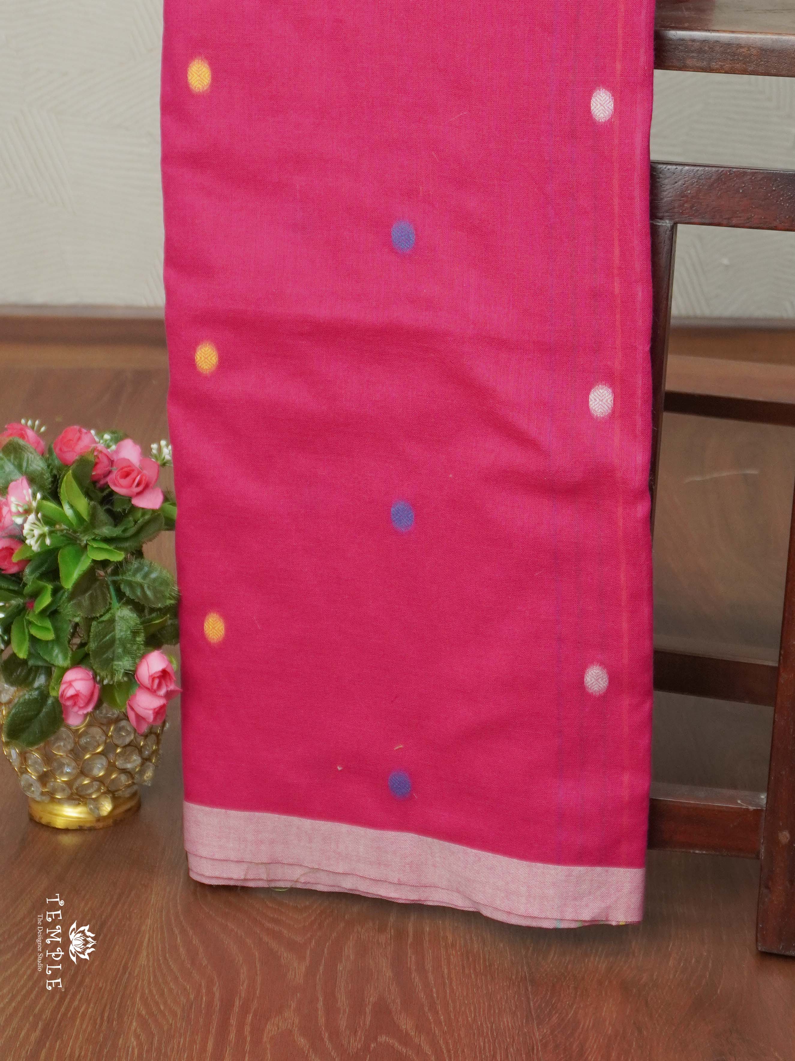 Jamdhani Pattern Linen Cotton Saree | TTDS2104