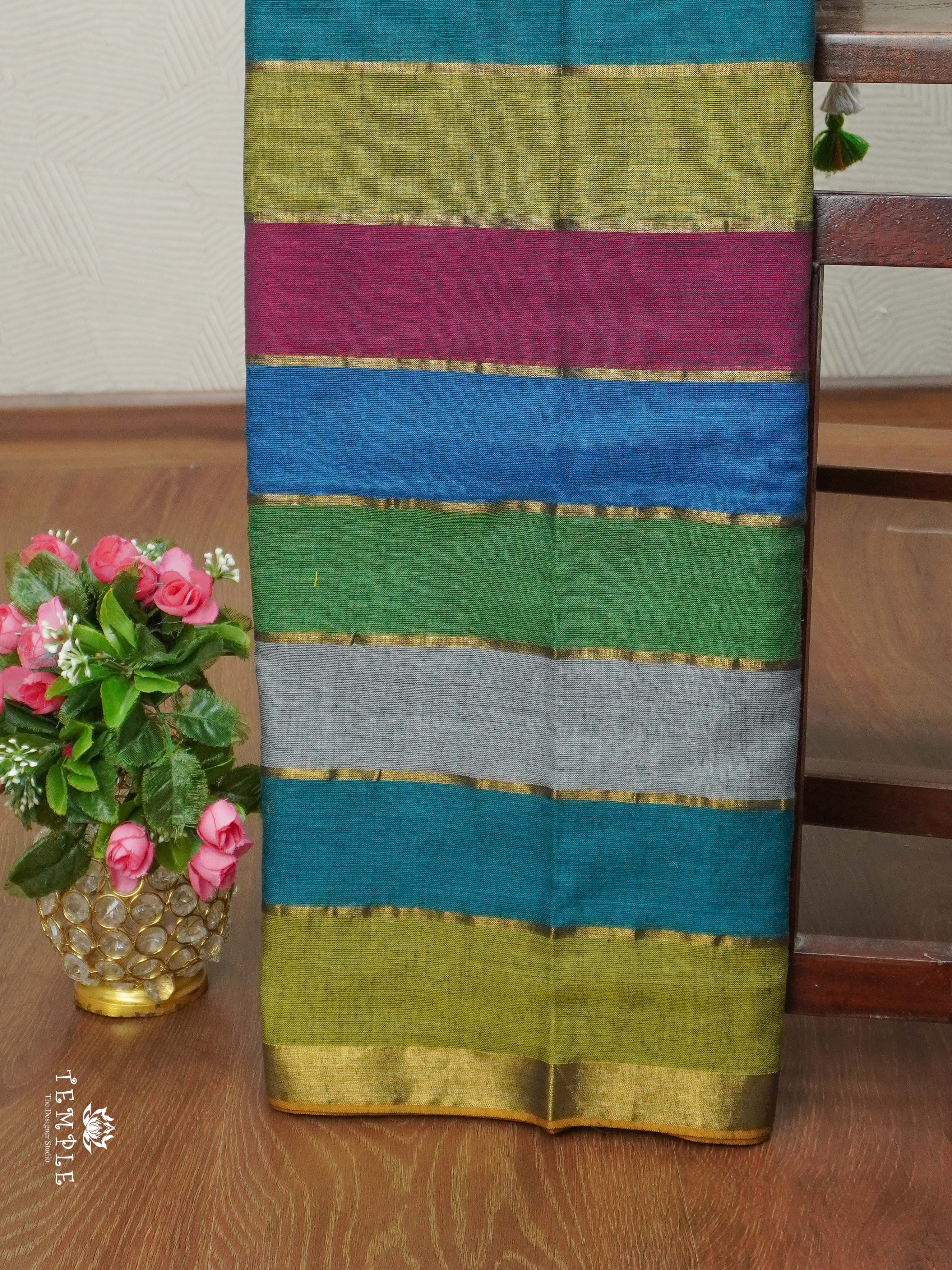 Rainbow Pattern Mul Cotton Saree | TTDS2103 | PRE BOOKING