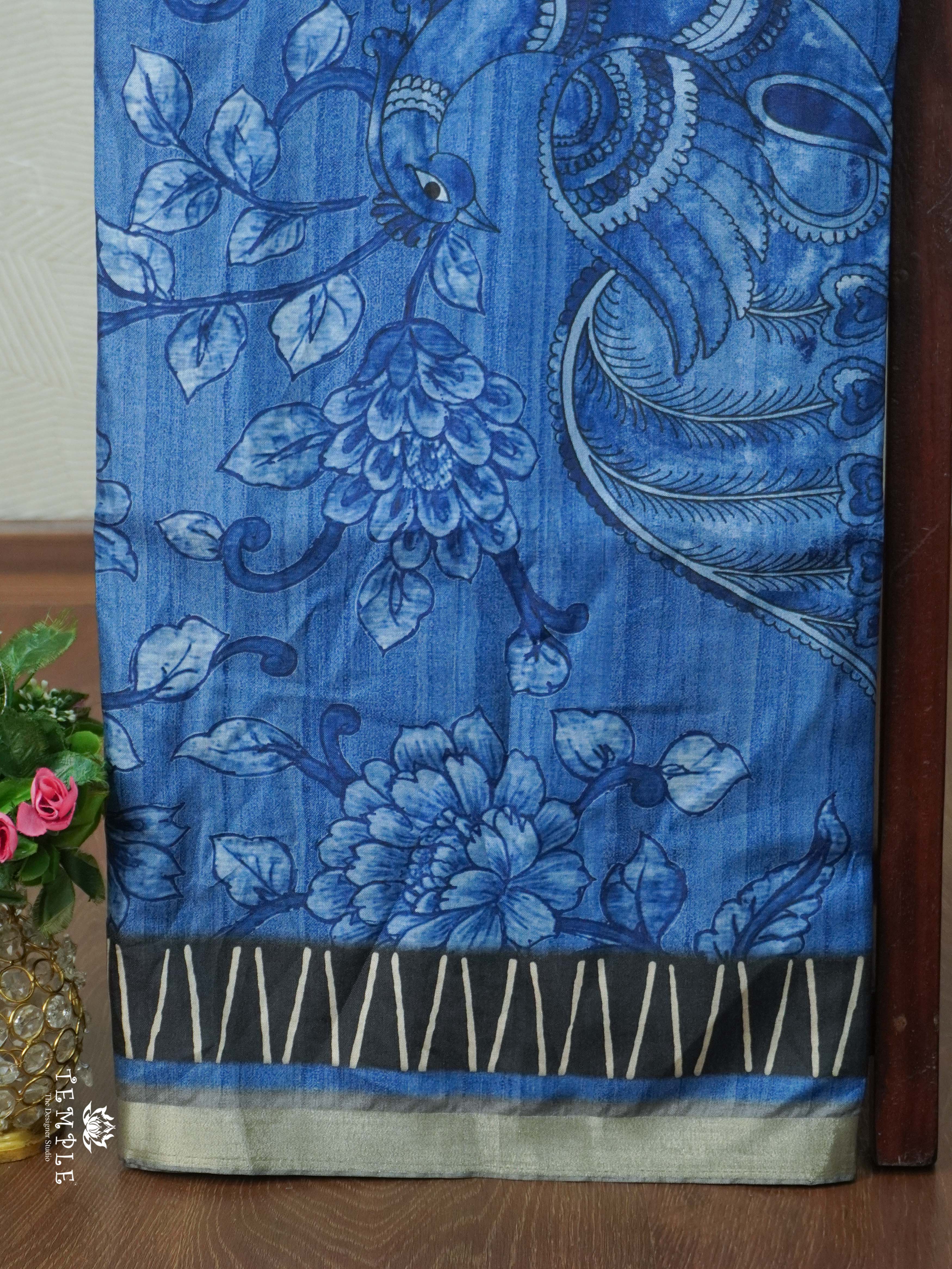 Printed Tussar Saree | TTDS2627