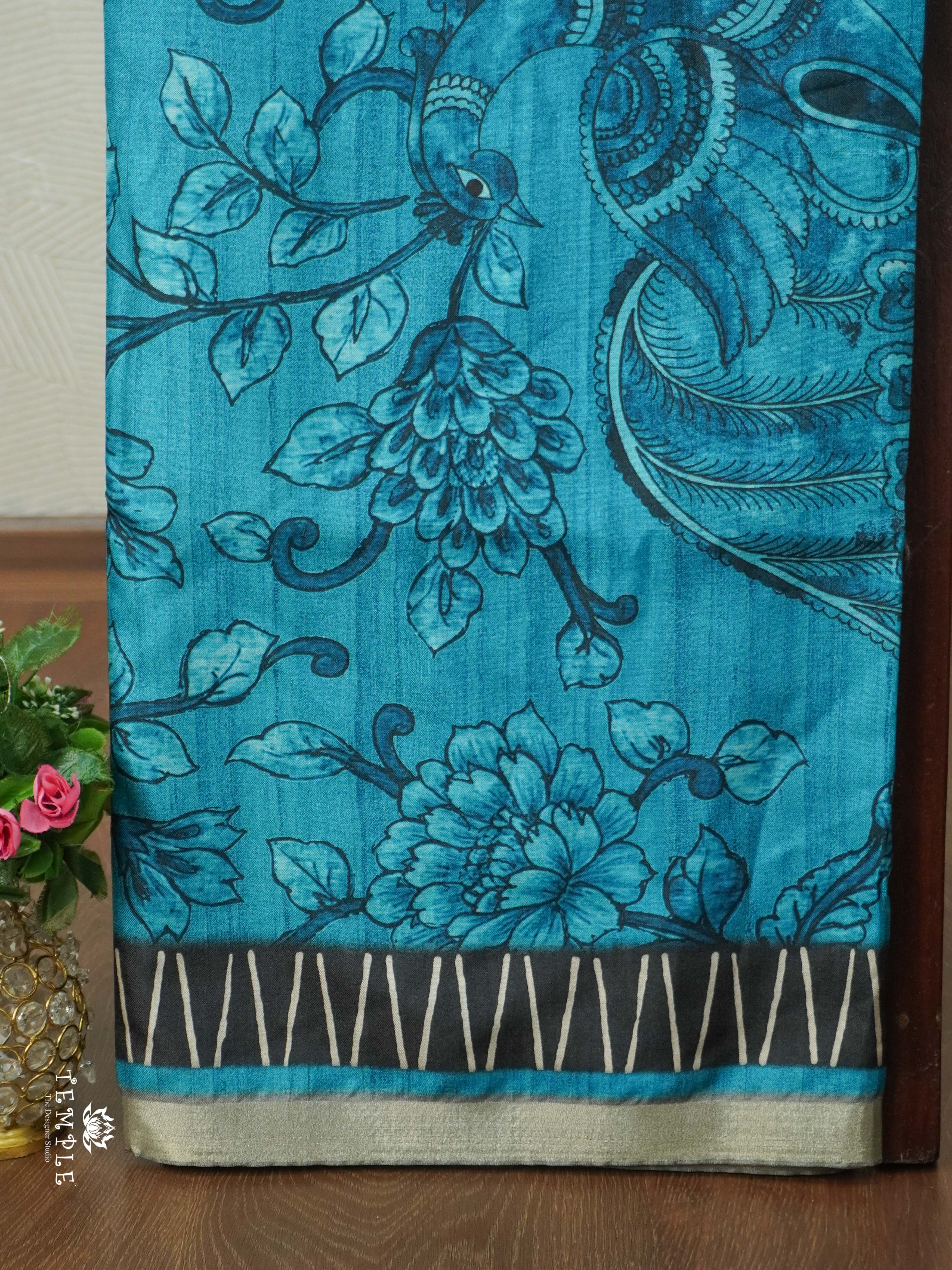 Printed Tussar Saree | TTDS2627