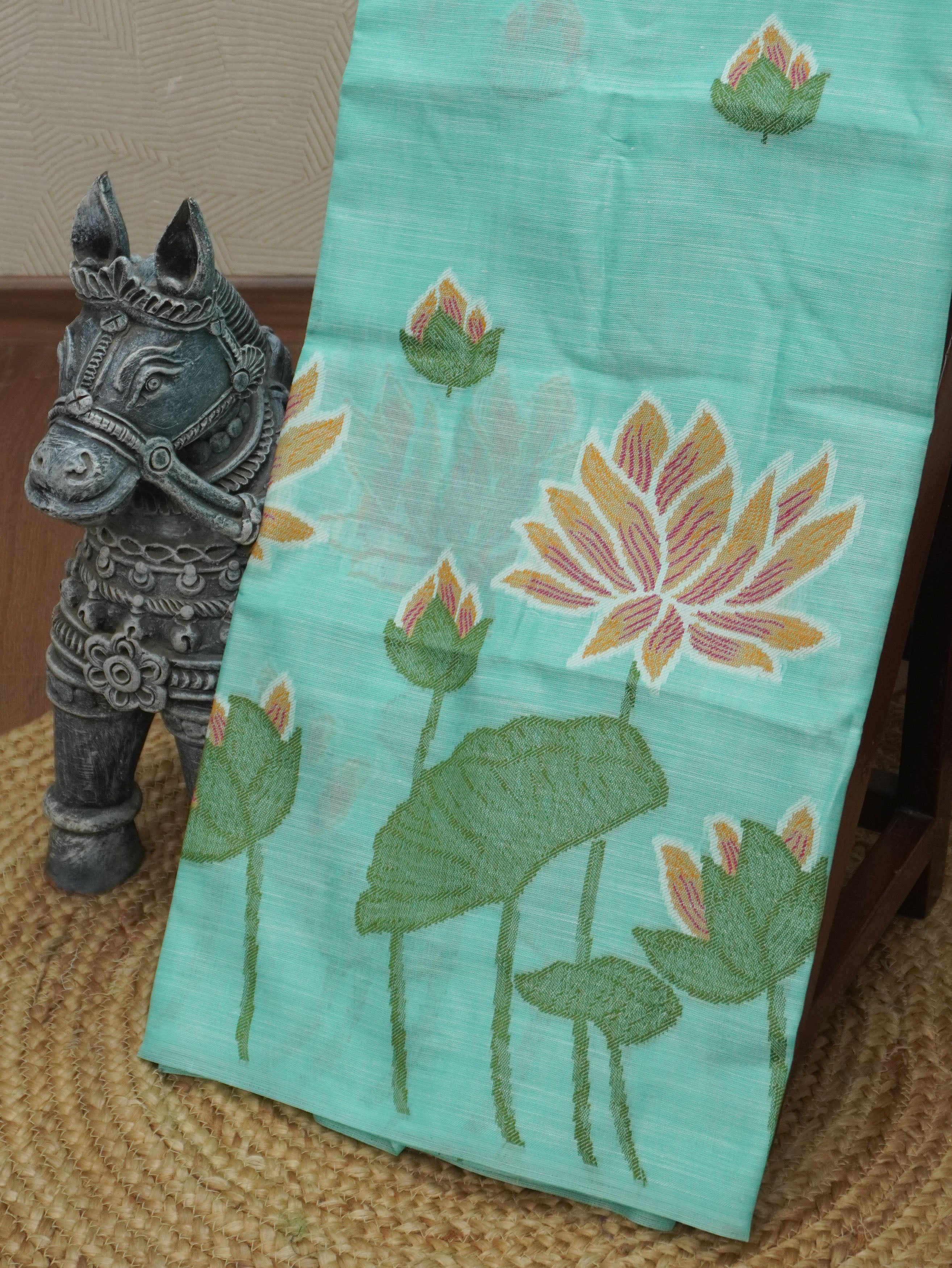 Linen Cotton Saree | TTDS3537