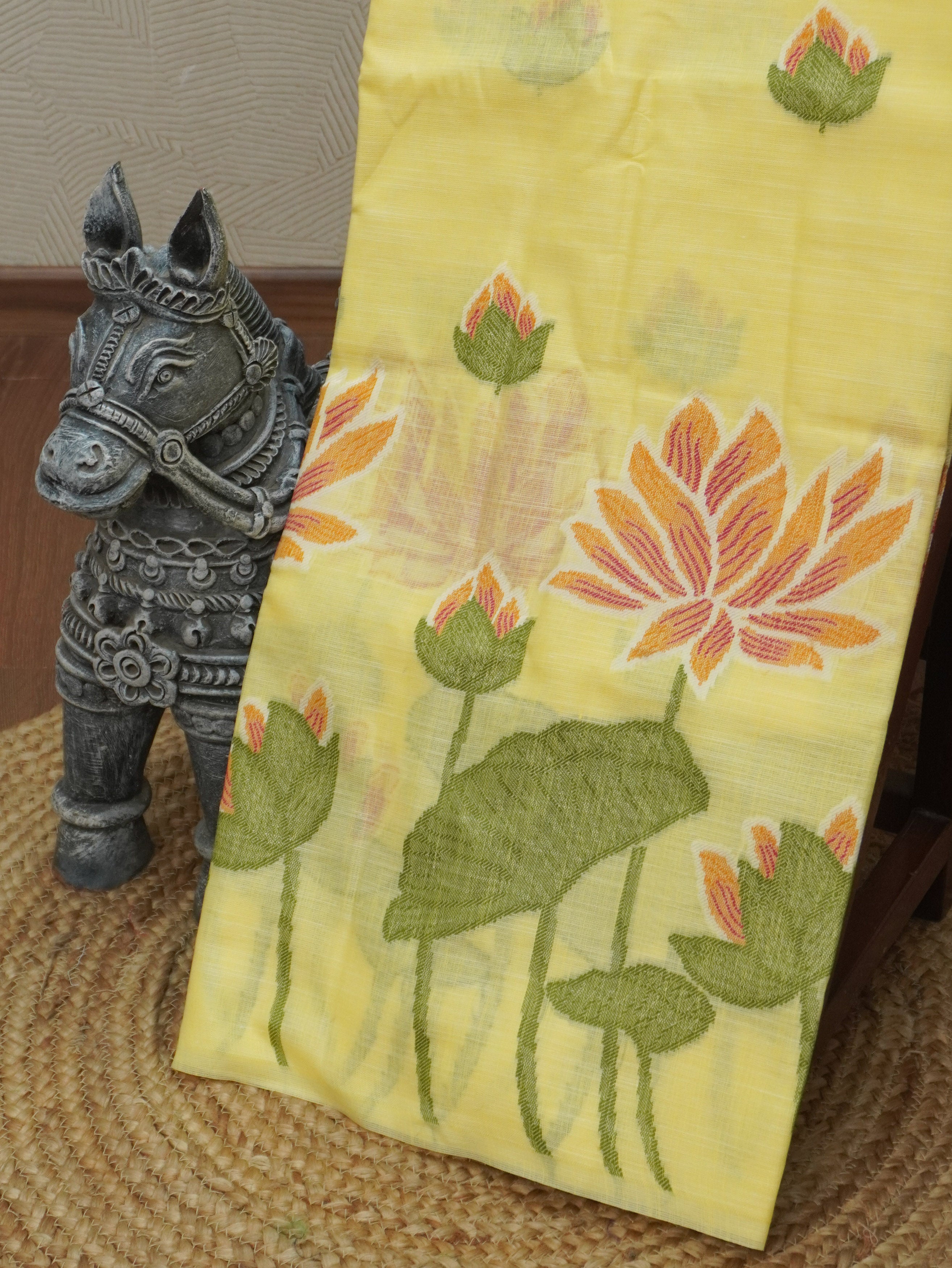 Linen Cotton Saree | TTDS3537