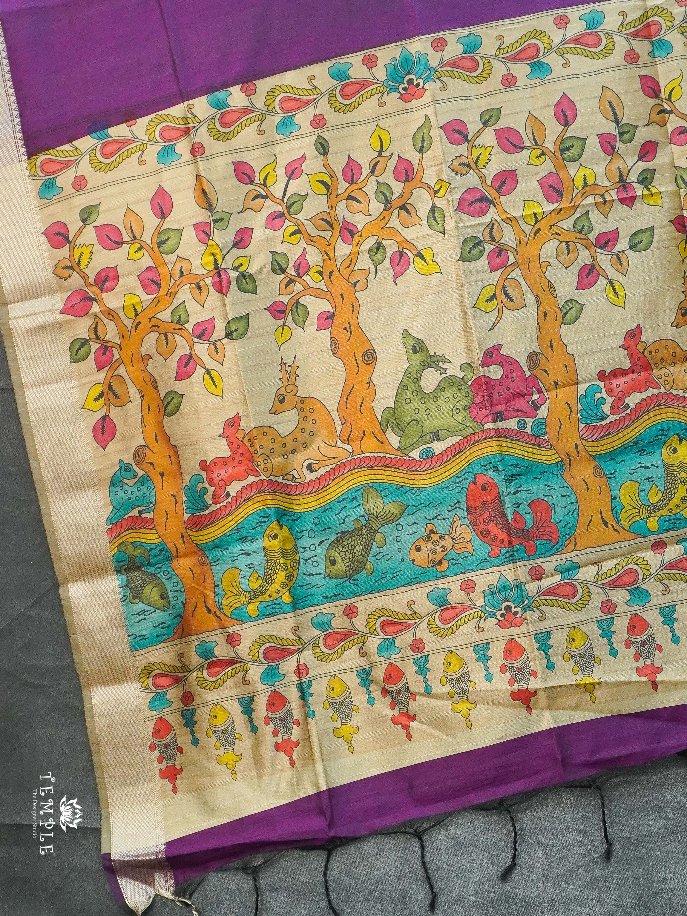 Silk Cotton Saree With Jungle Theme | TTDS2107