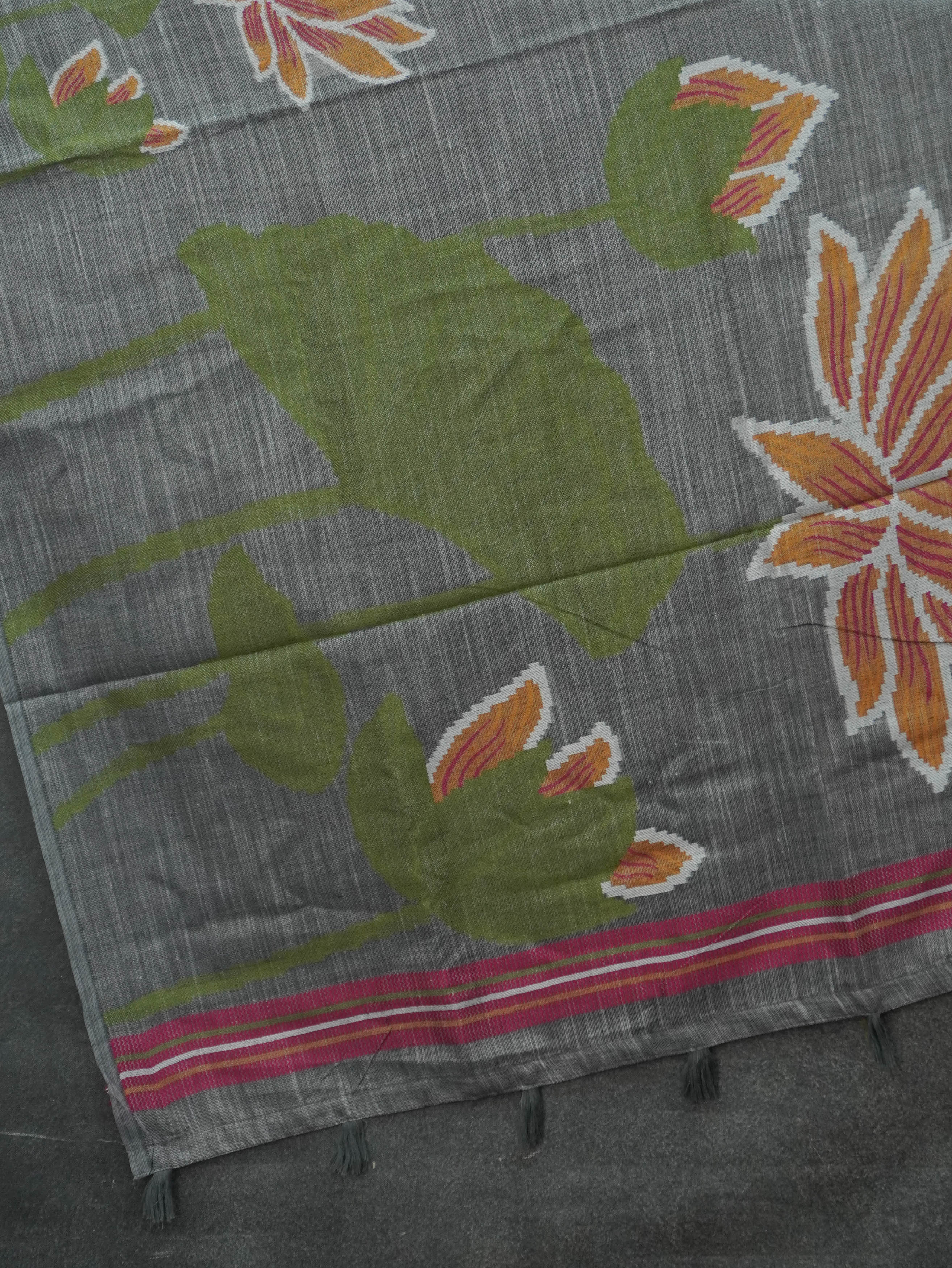 Linen Cotton Saree | TTDS3537