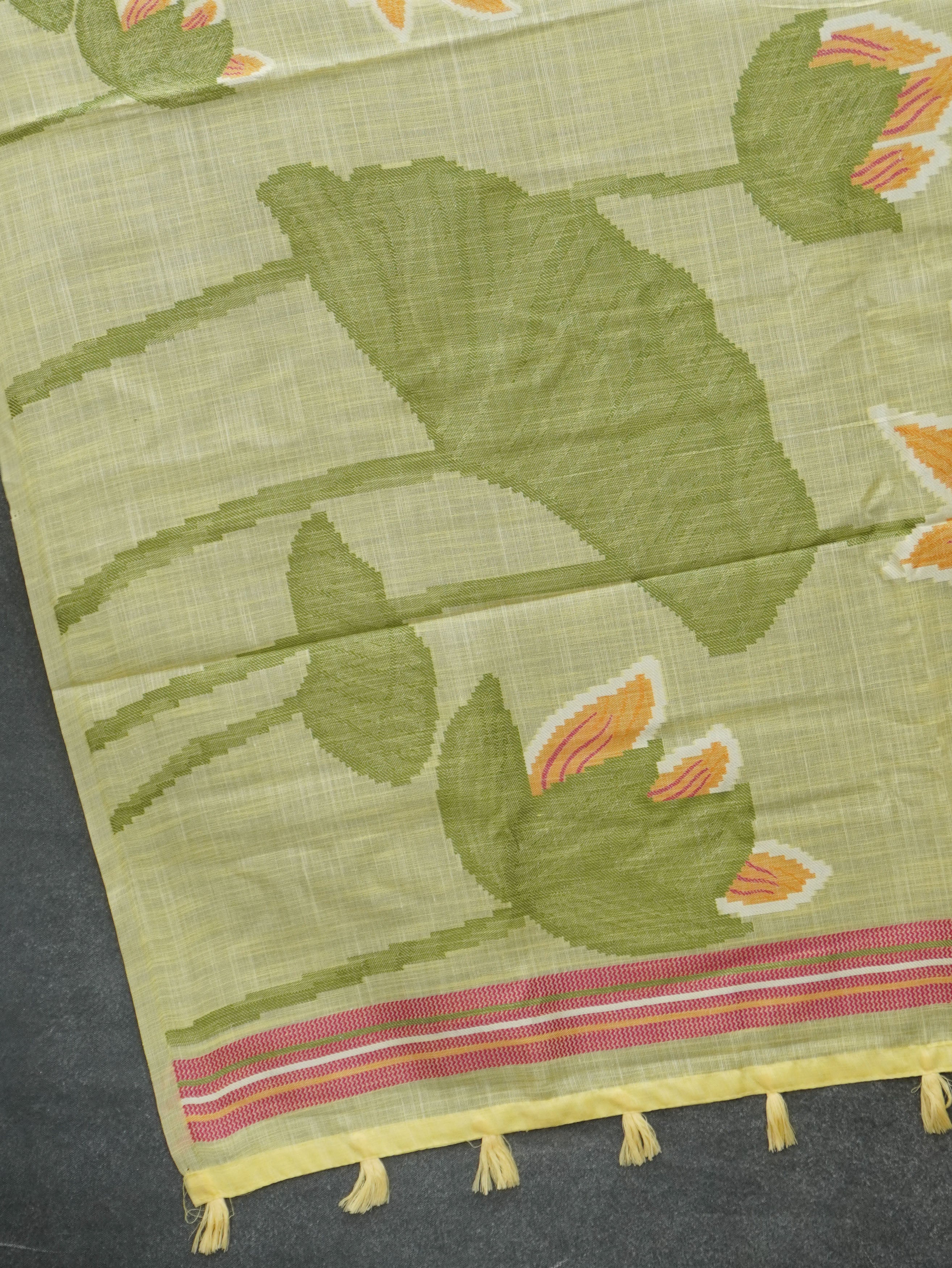 Linen Cotton Saree | TTDS3537