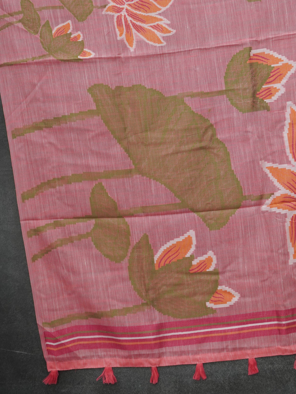 Linen Cotton Saree | TTDS3537
