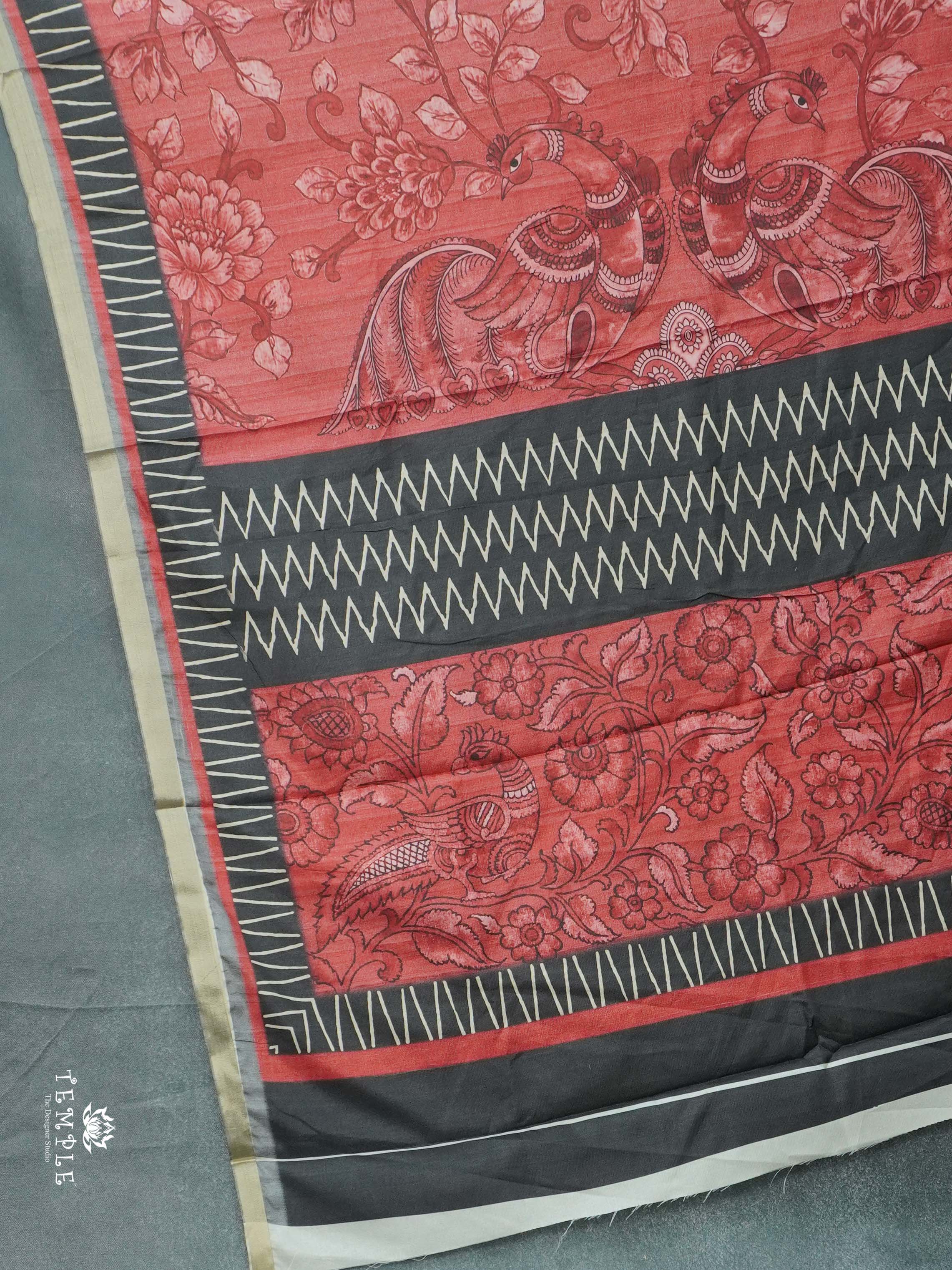 Printed Tussar Saree | TTDS2627